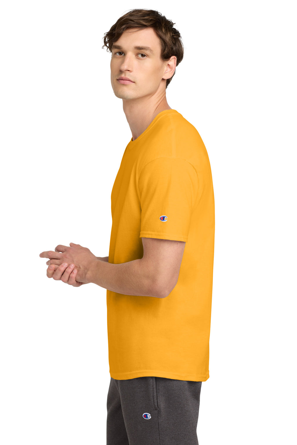 Champion Heritage 6-Oz. Jersey Tee T425 - Gold - side