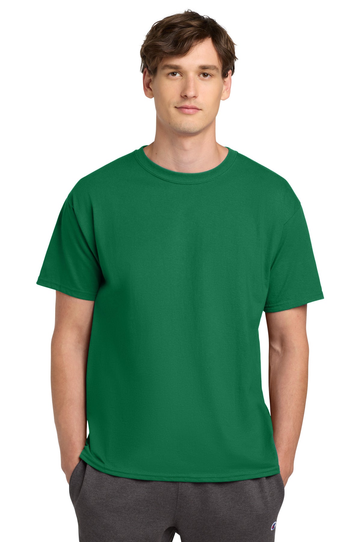 Champion Heritage 6-Oz. Jersey Tee T425 - Kelly Green - front