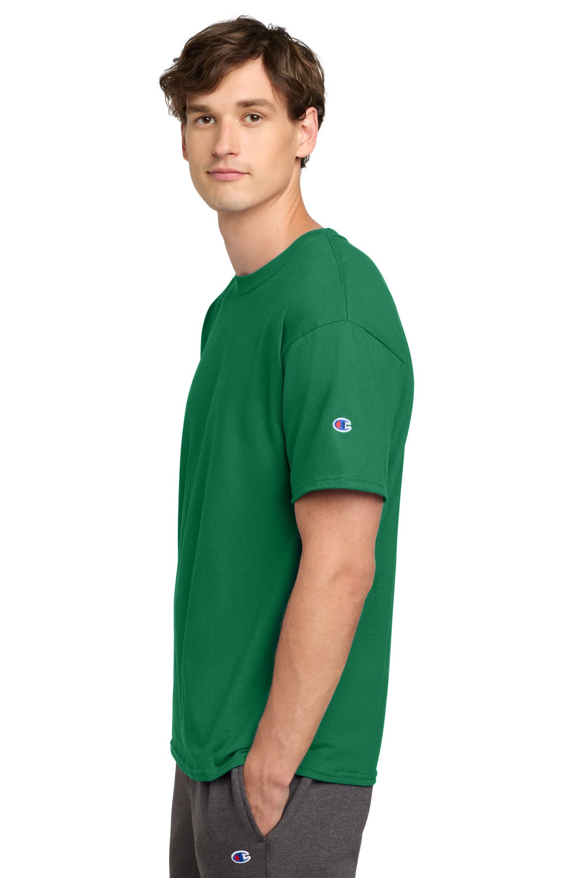 Champion Heritage 6-Oz. Jersey Tee T425 - Kelly Green - side