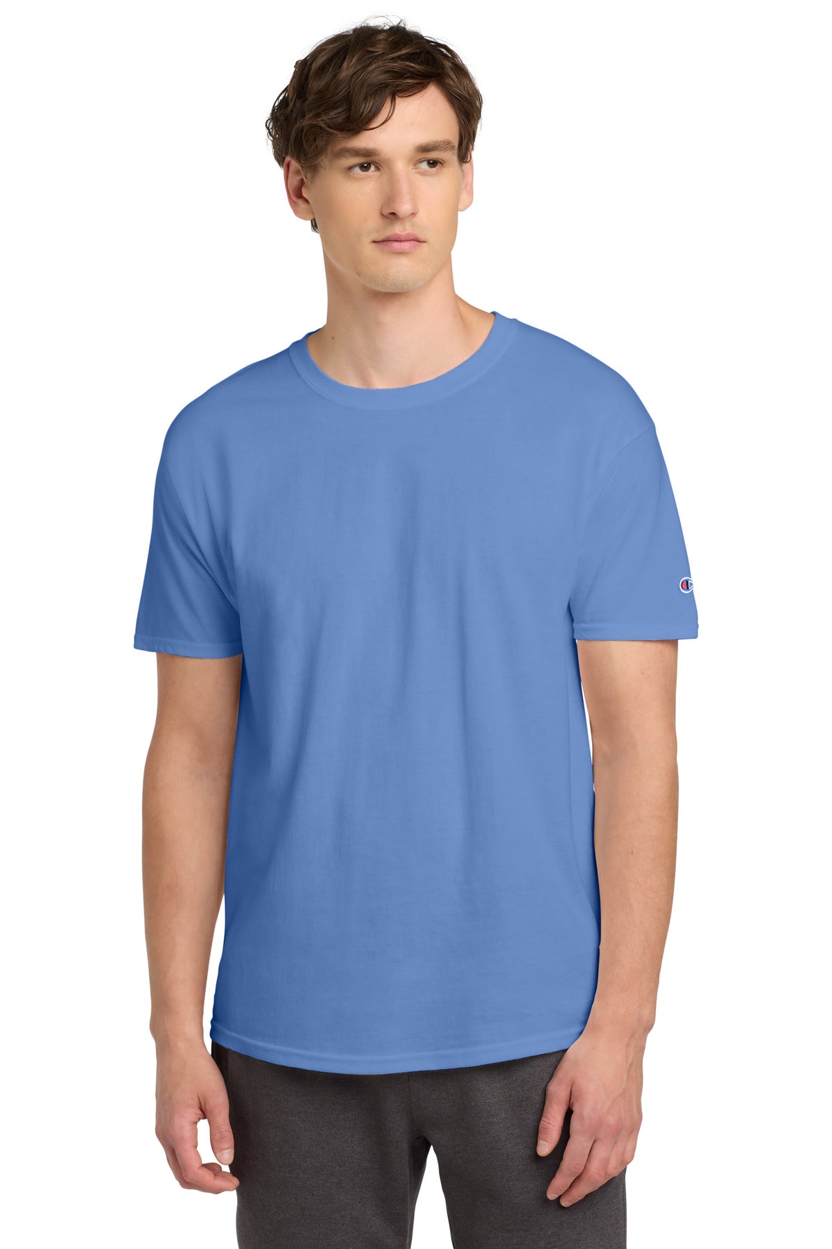 Champion Heritage 6-Oz. Jersey Tee T425 - Light Blue - front