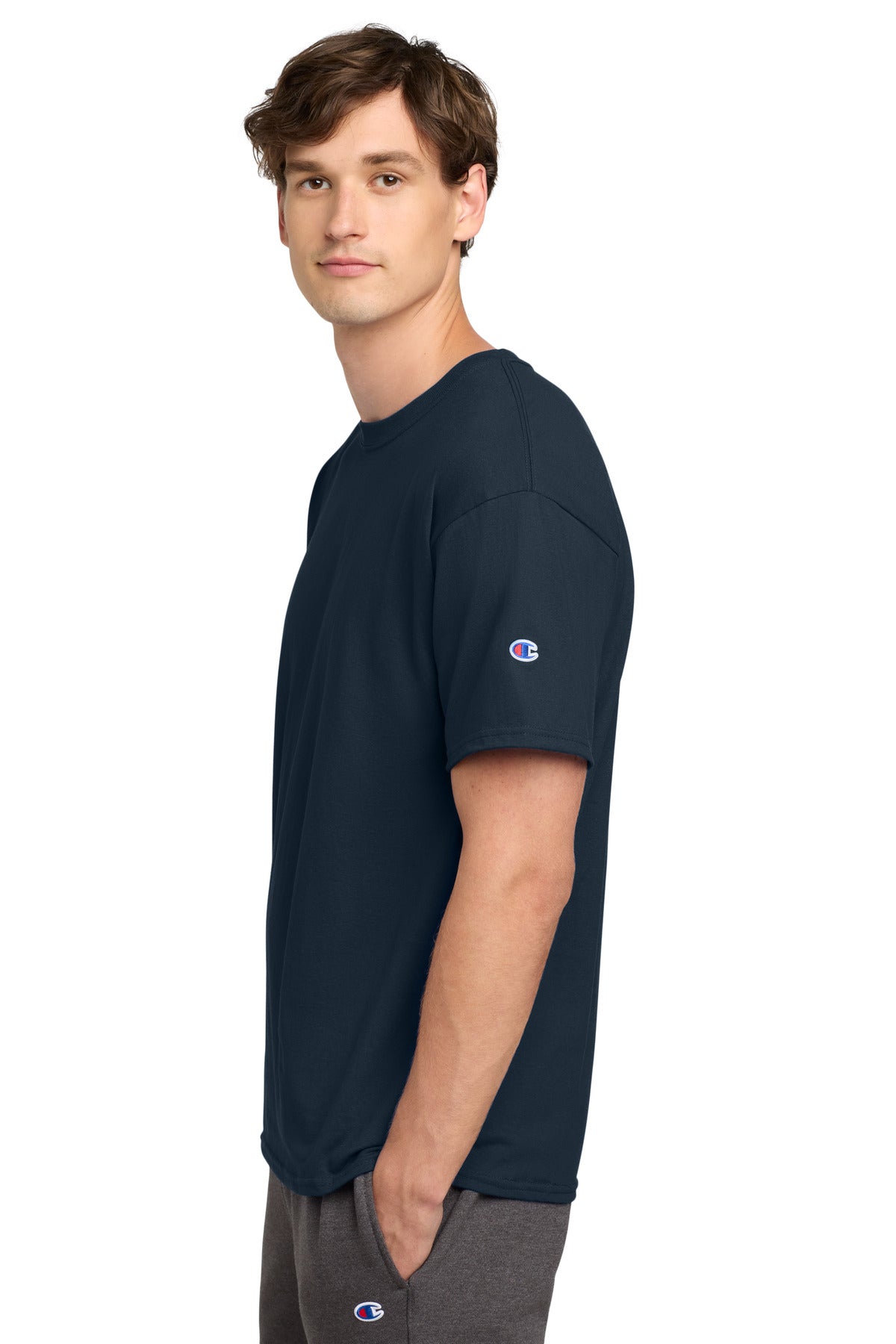 Champion Heritage 6-Oz. Jersey Tee T425 - Navy - side
