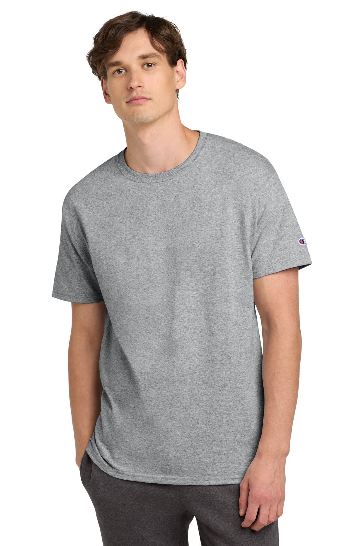 Champion Heritage 6-Oz. Jersey Tee T425 - Oxford Grey - front