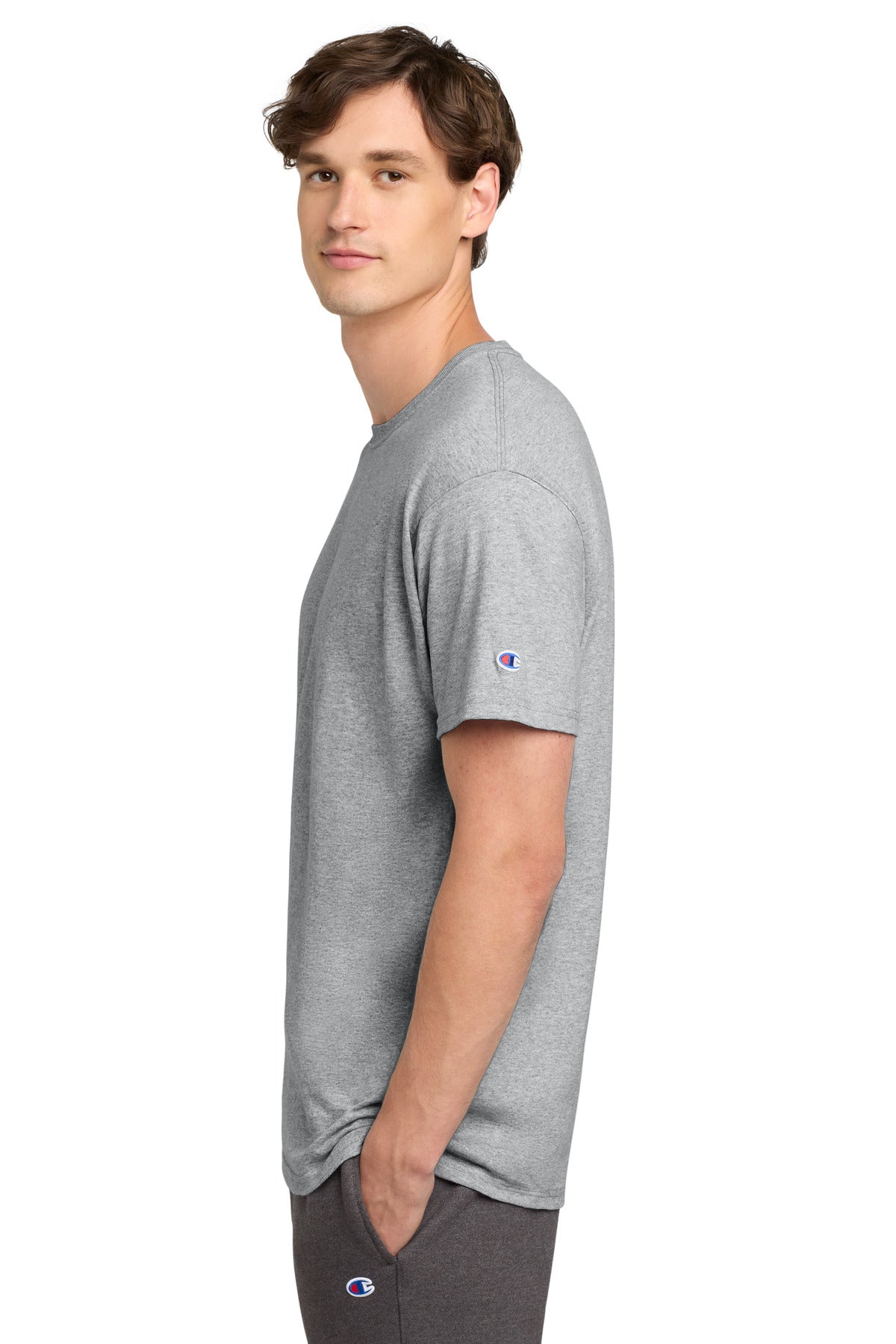 Champion Heritage 6-Oz. Jersey Tee T425 - Oxford Grey - side