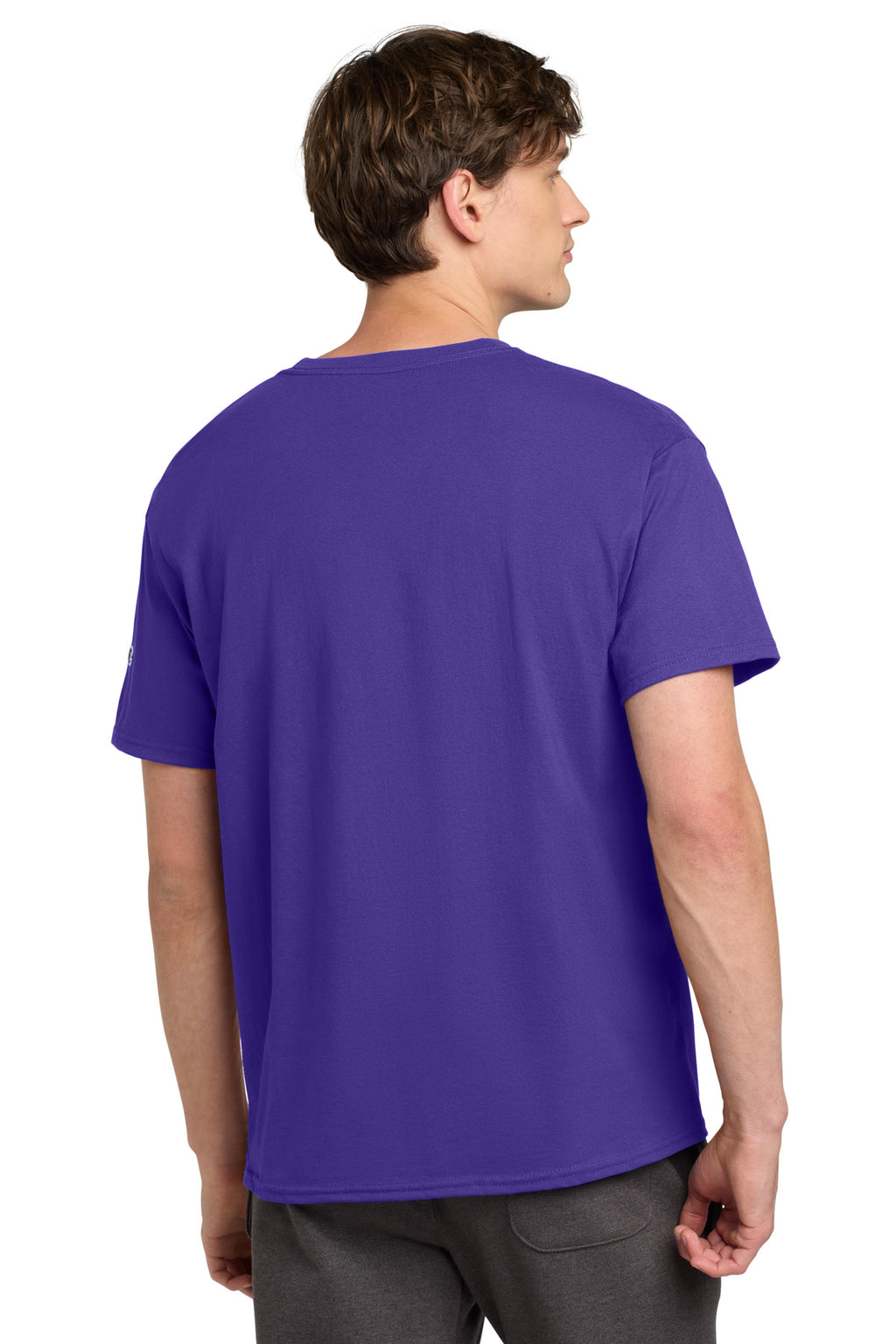 Champion Heritage 6-Oz. Jersey Tee T425 - Purple - back