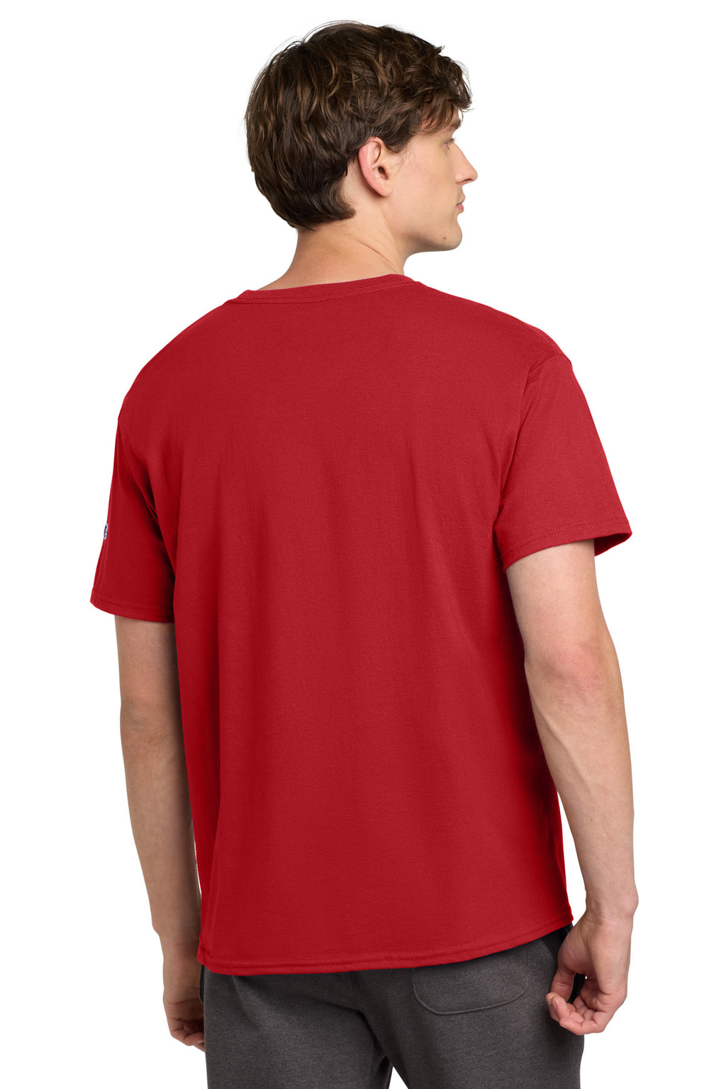 Champion Heritage 6-Oz. Jersey Tee T425 - Red - back
