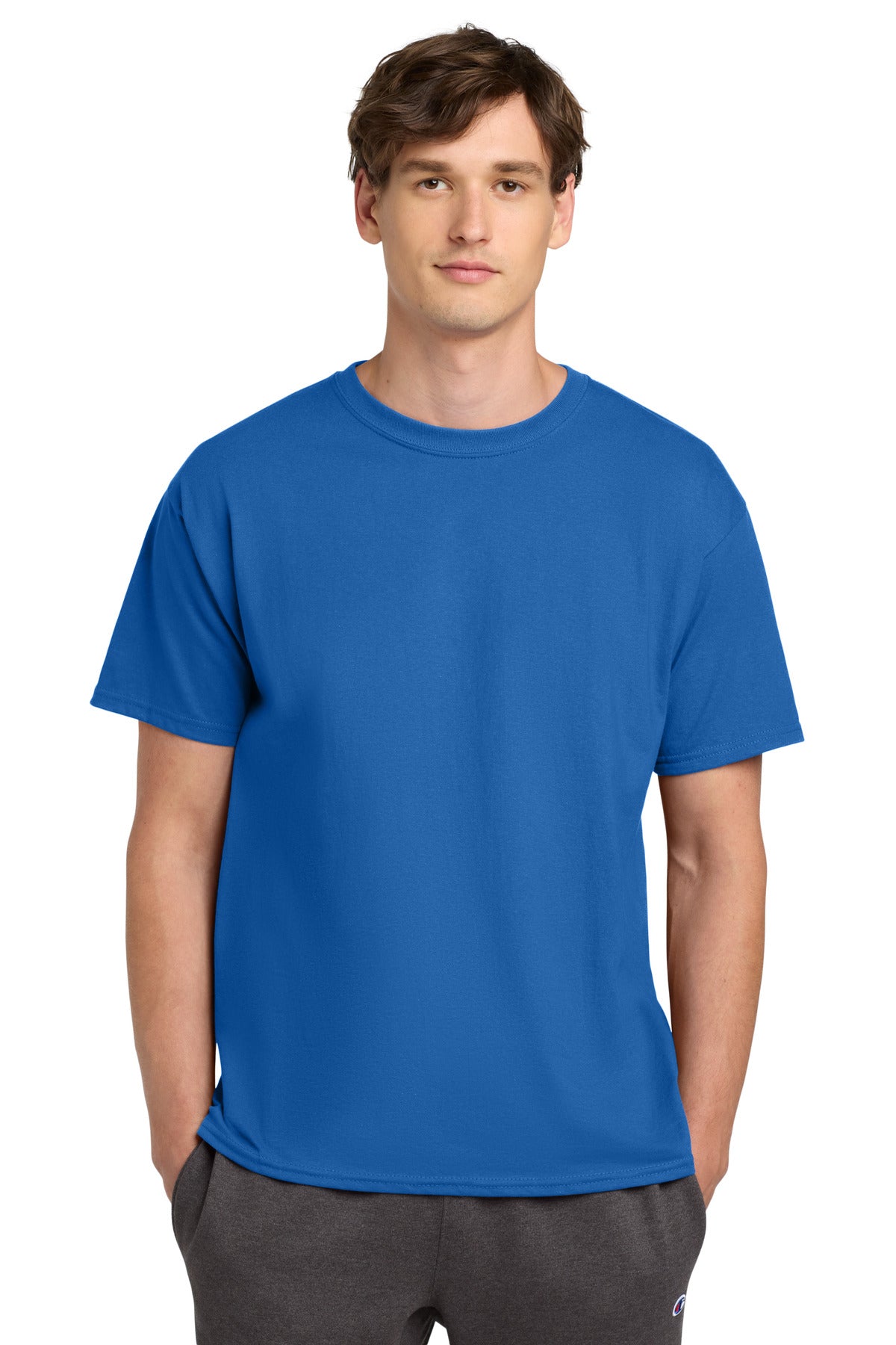Champion Heritage 6-Oz. Jersey Tee T425 - Royal Blue - front