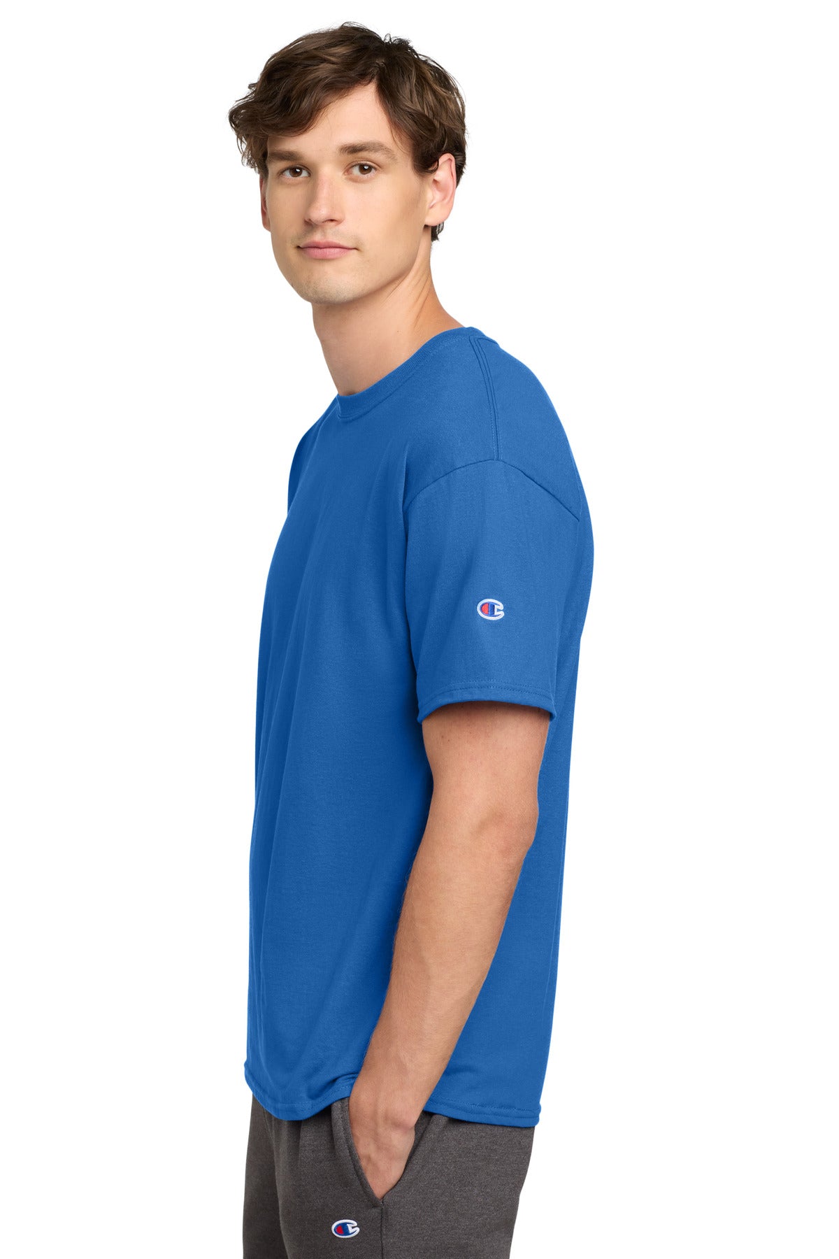 Champion Heritage 6-Oz. Jersey Tee T425 - Royal Blue - side