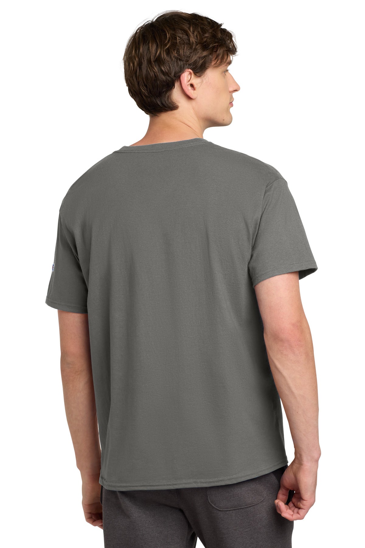 Champion Heritage 6-Oz. Jersey Tee T425 - Stone Gray - back