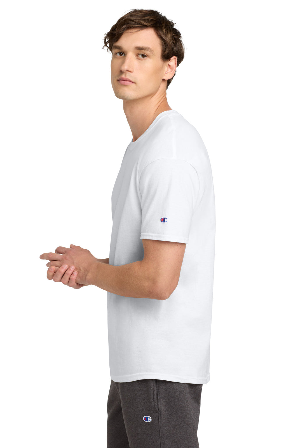 Champion Heritage 6-Oz. Jersey Tee T425 - White - side