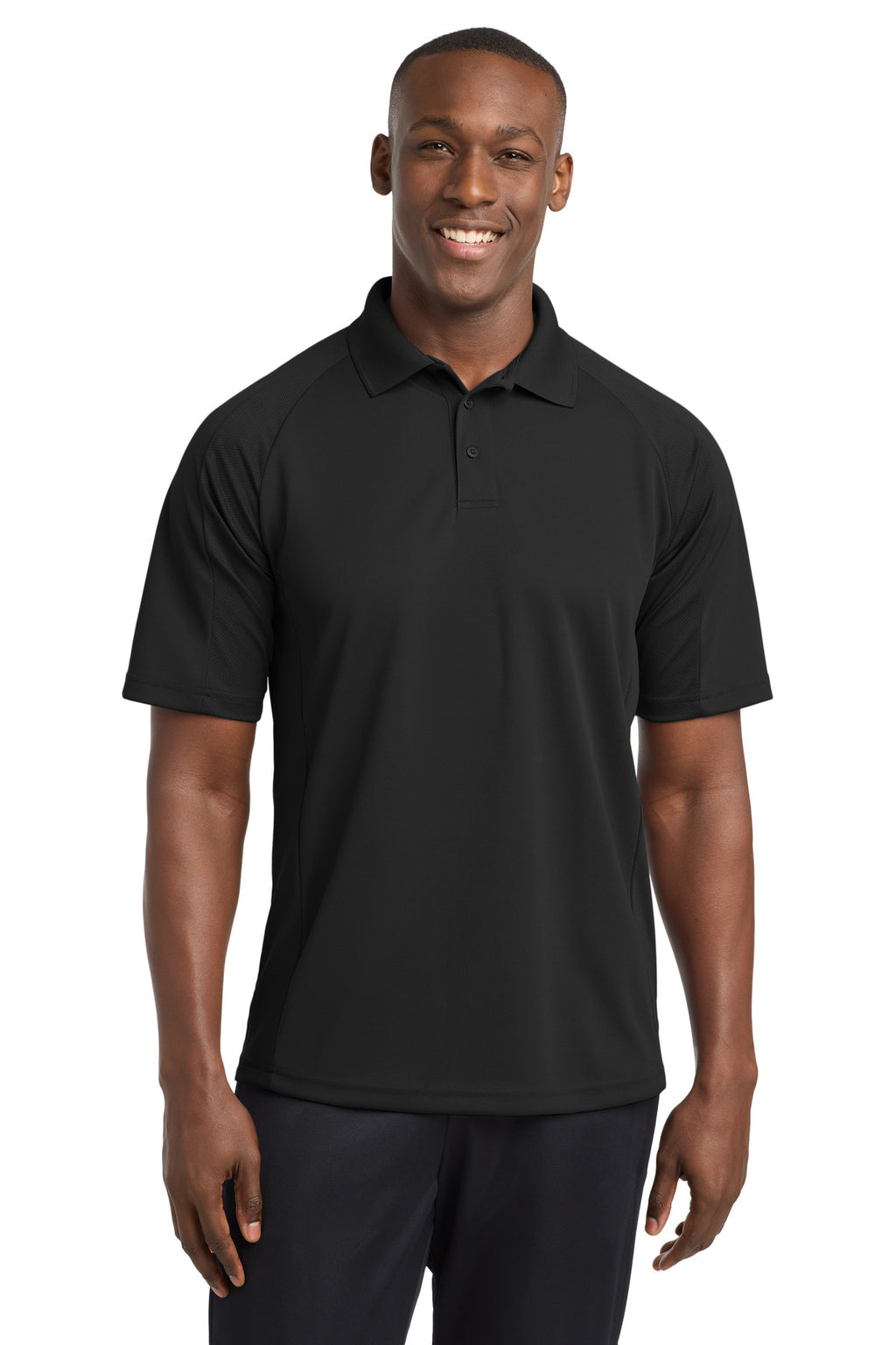 Sport-Tek Dri-Mesh Pro Polo. T474 - Black - front