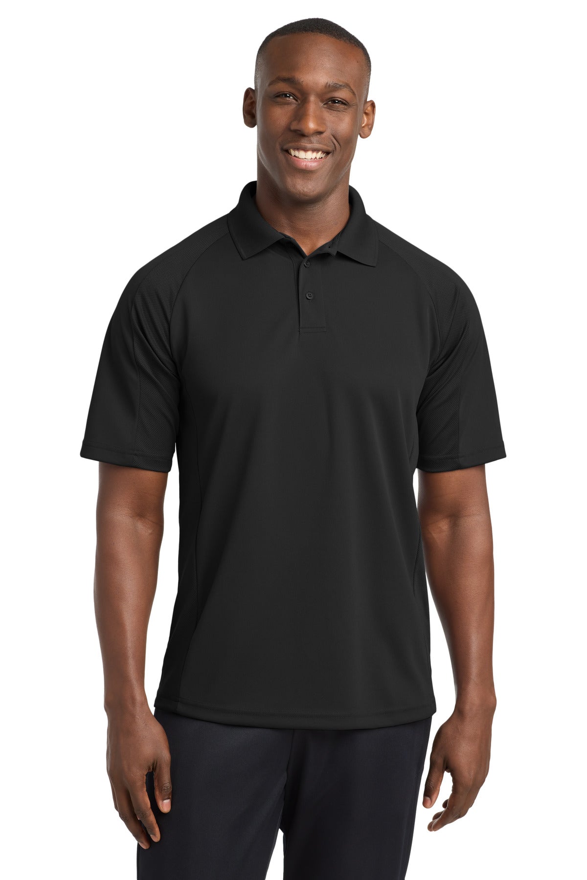 Sport-Tek Dri-Mesh Pro Polo. T474 - Black - front