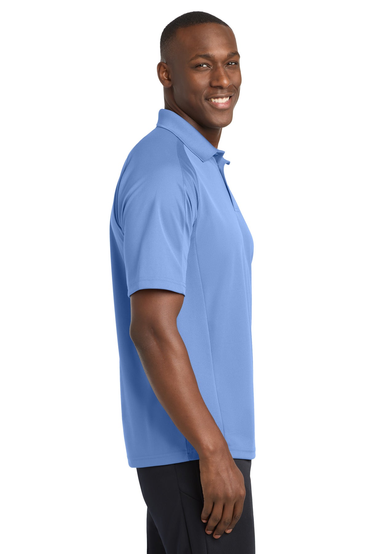 Sport-Tek Dri-Mesh Pro Polo. T474 - Carolina Blue - side