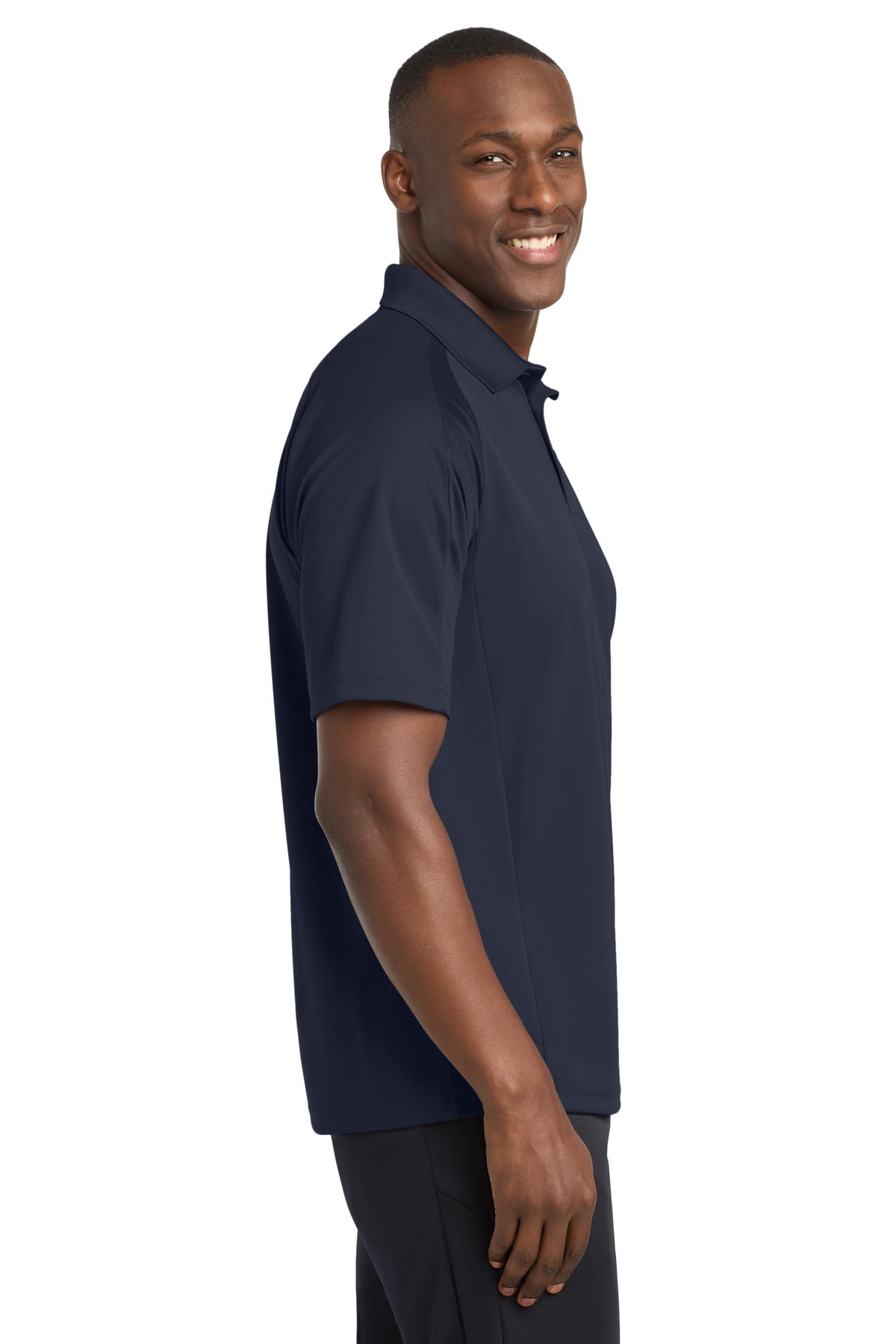 Sport-Tek Dri-Mesh Pro Polo. T474 - Navy - side