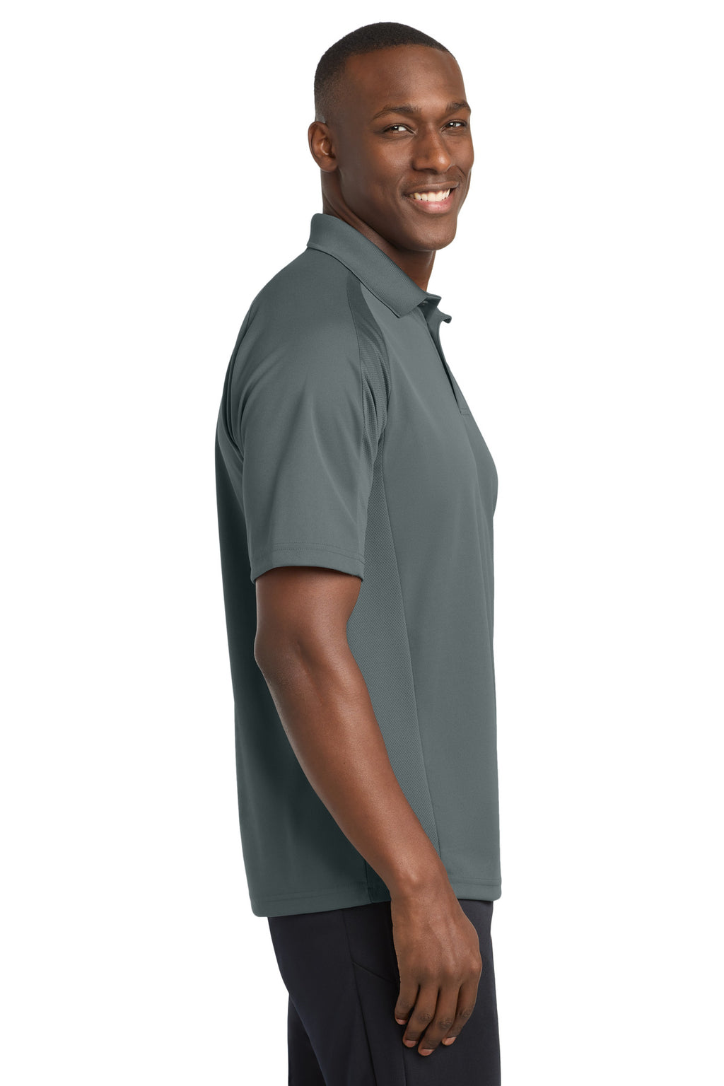 Sport-Tek Dri-Mesh Pro Polo. T474 - Steel - side