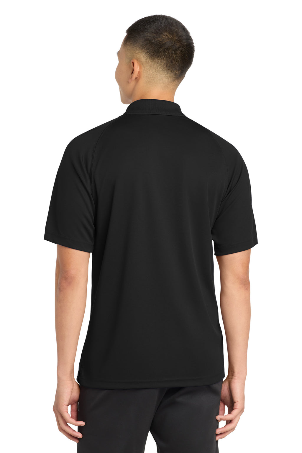 Sport-Tek Dry Zone Raglan Polo. T475 - Black - back