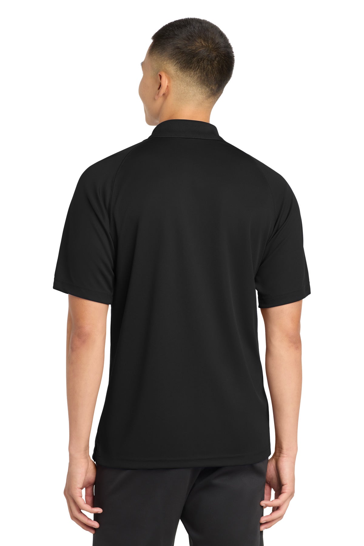 Sport-Tek Dry Zone Raglan Polo. T475 - Black - back