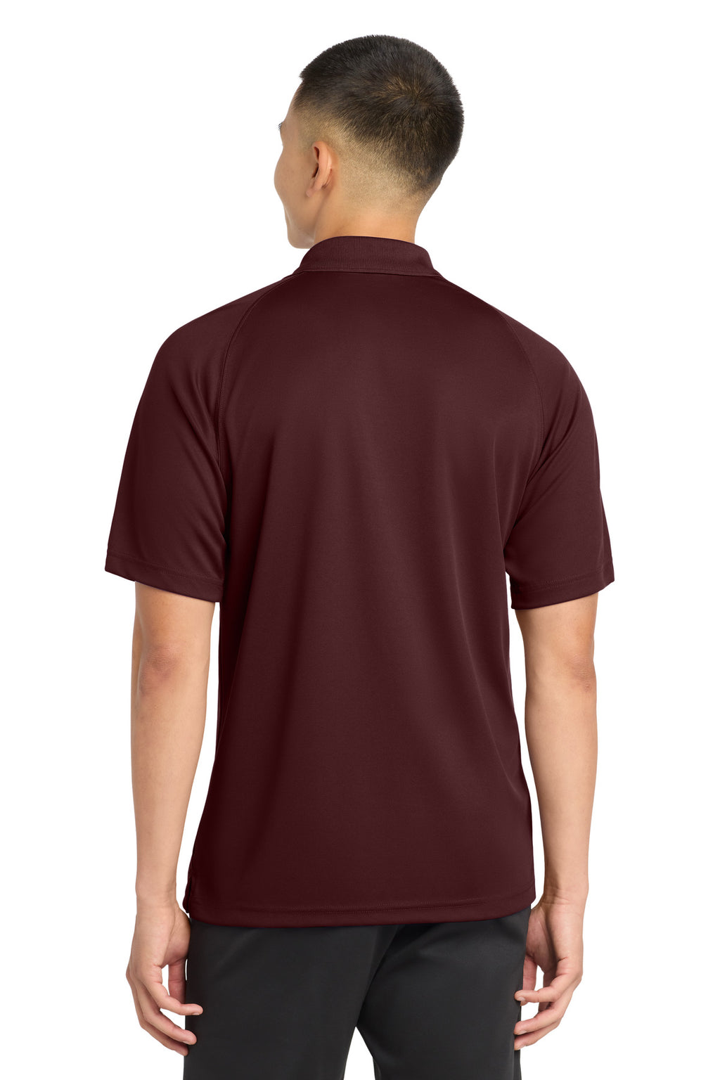 Sport-Tek Dry Zone Raglan Polo. T475 - Maroon - back