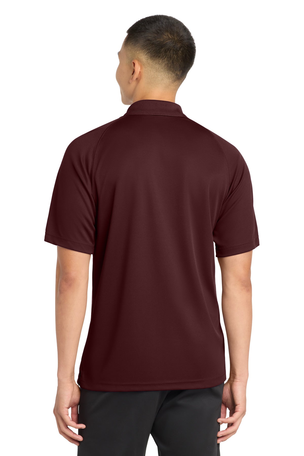 Sport-Tek Dry Zone Raglan Polo. T475 - Maroon - back