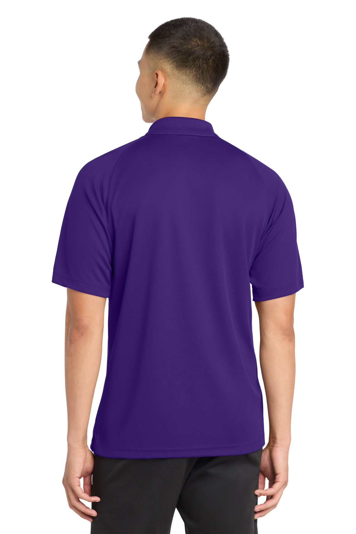 Sport-Tek Dry Zone Raglan Polo. T475 - Purple - back