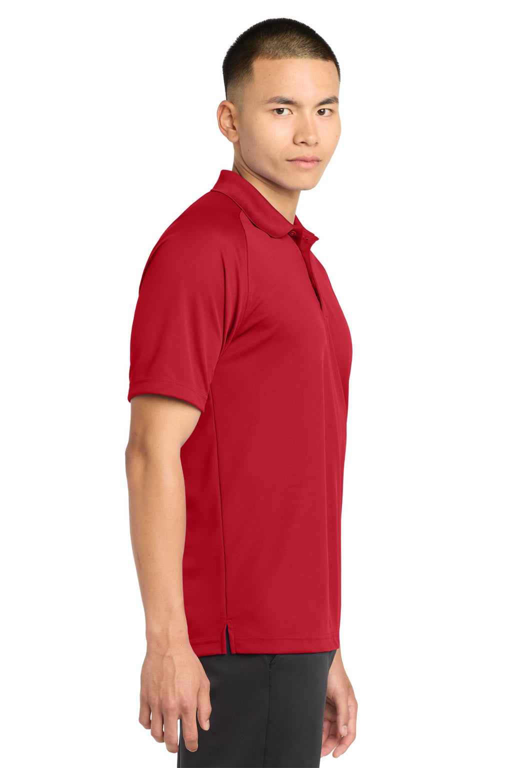 Sport-Tek Dry Zone Raglan Polo. T475 - True Red - side