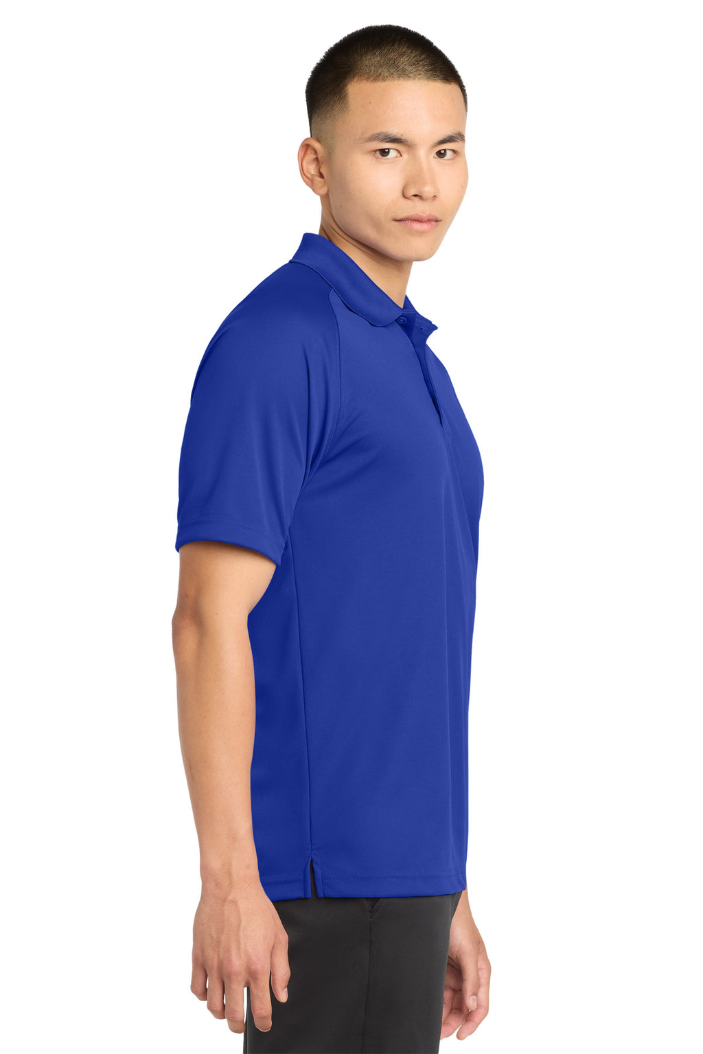 Sport-Tek Dry Zone Raglan Polo. T475 - True Royal - side
