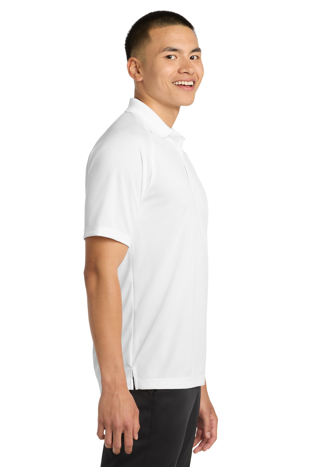 Sport-Tek Dry Zone Raglan Polo. T475 - White - side