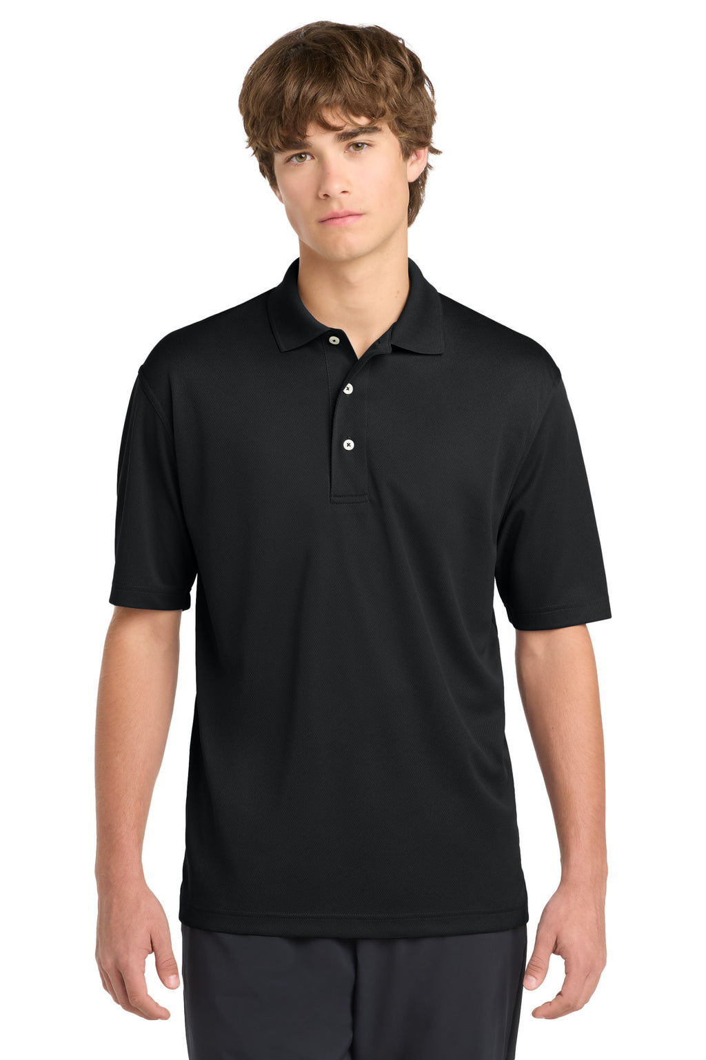 Sport-Tek Tall Dri-Mesh Polo. TK469 - Black - front