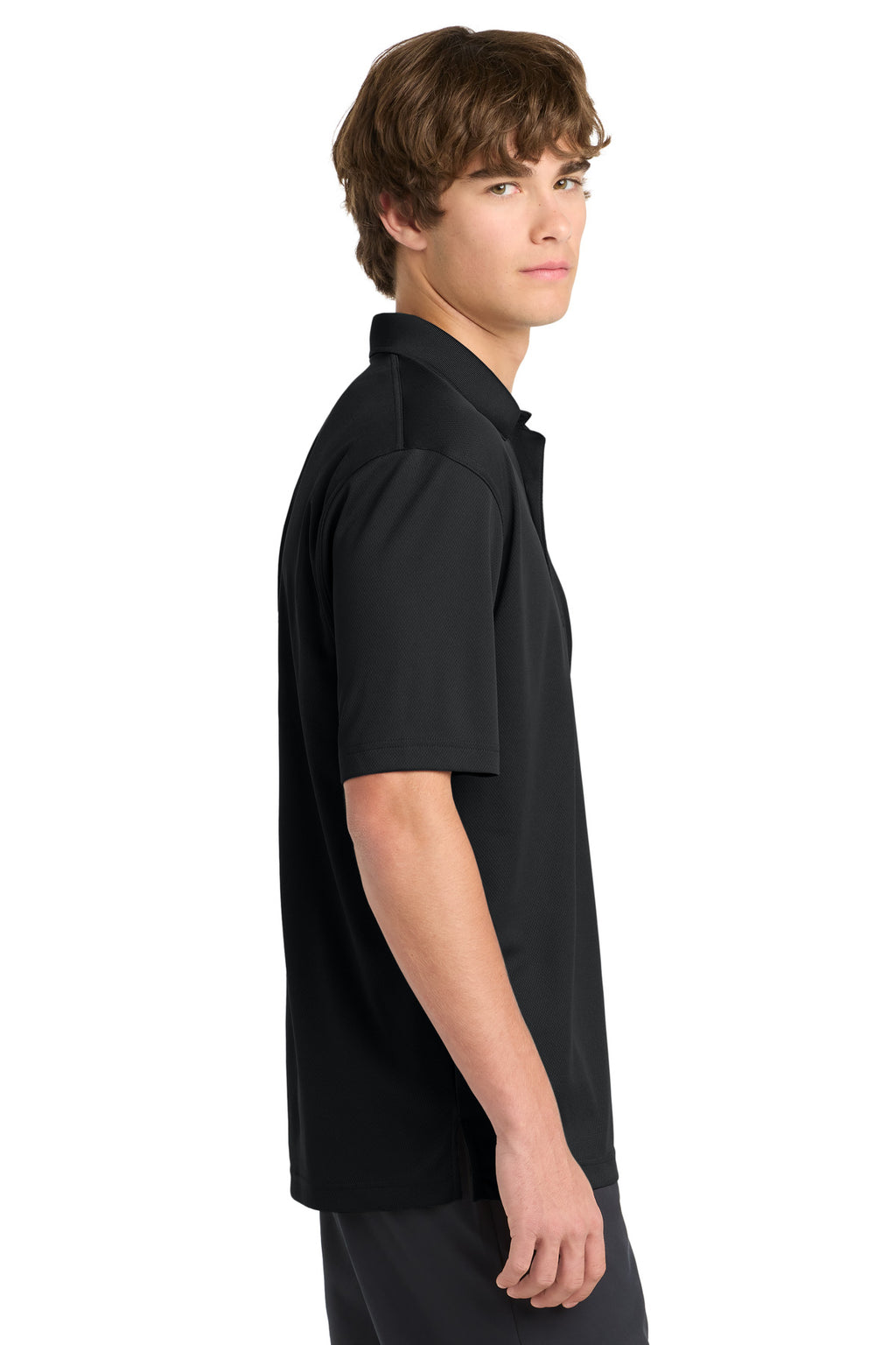 Sport-Tek Tall Dri-Mesh Polo. TK469 - Black - side