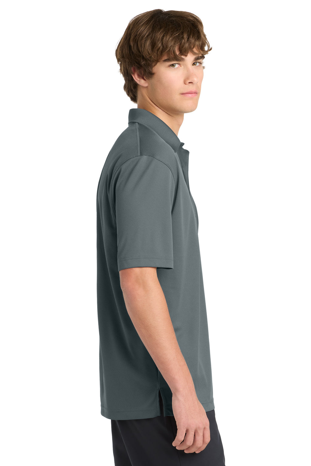 Sport-Tek Tall Dri-Mesh Polo. TK469 - Steel - side