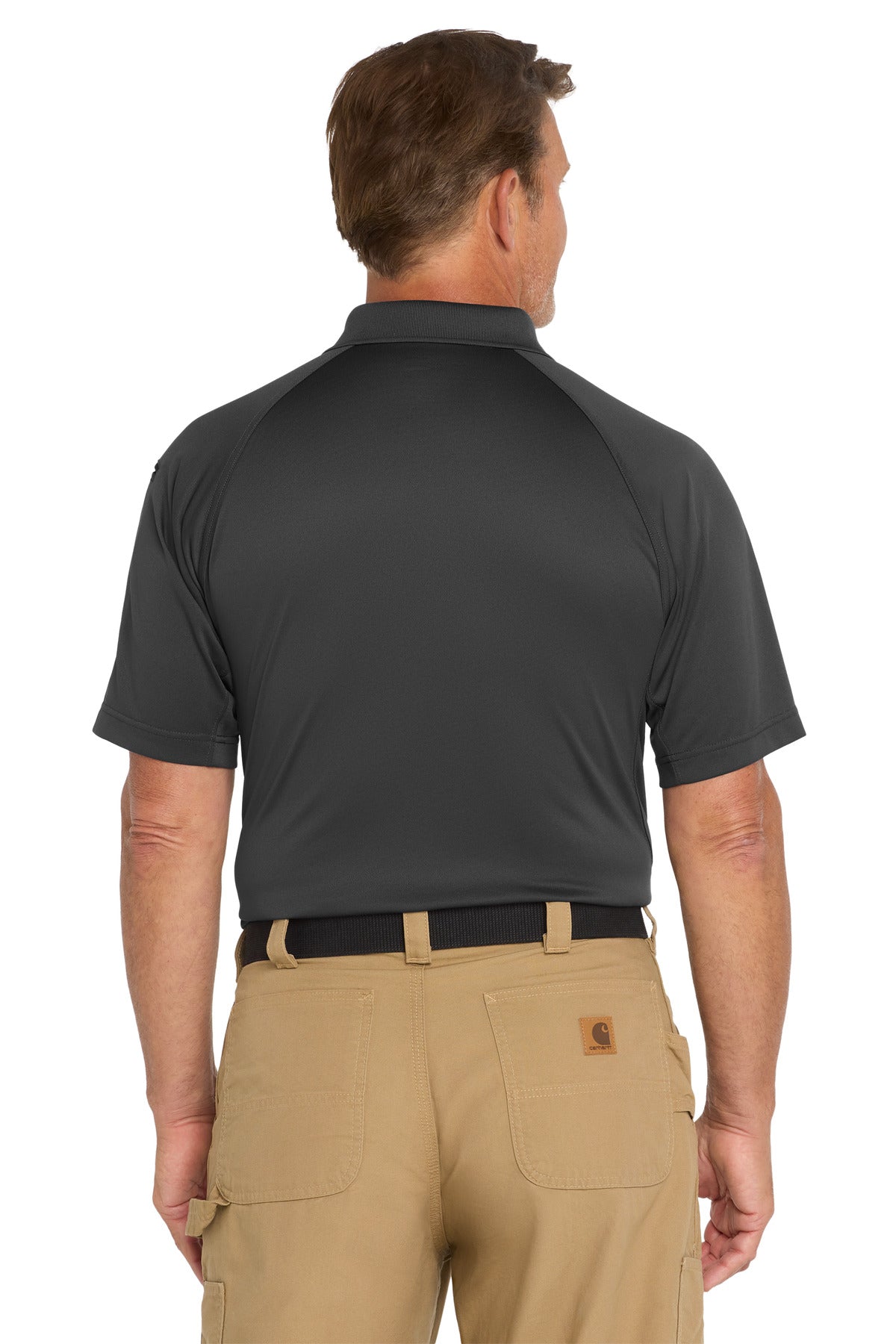 CornerStone Tall Select Snag-Proof Tactical Polo. TLCS410 - Charcoal - back