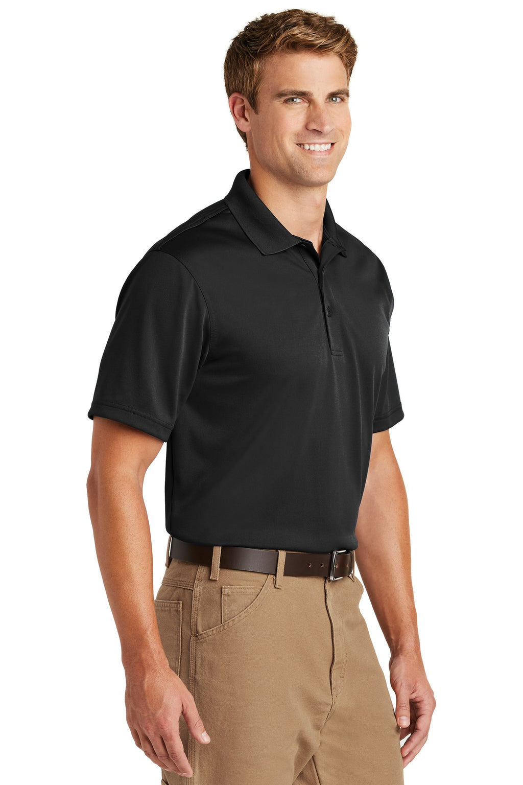 CornerStone Tall Select Snag-Proof Polo. TLCS412 - Black - three_q