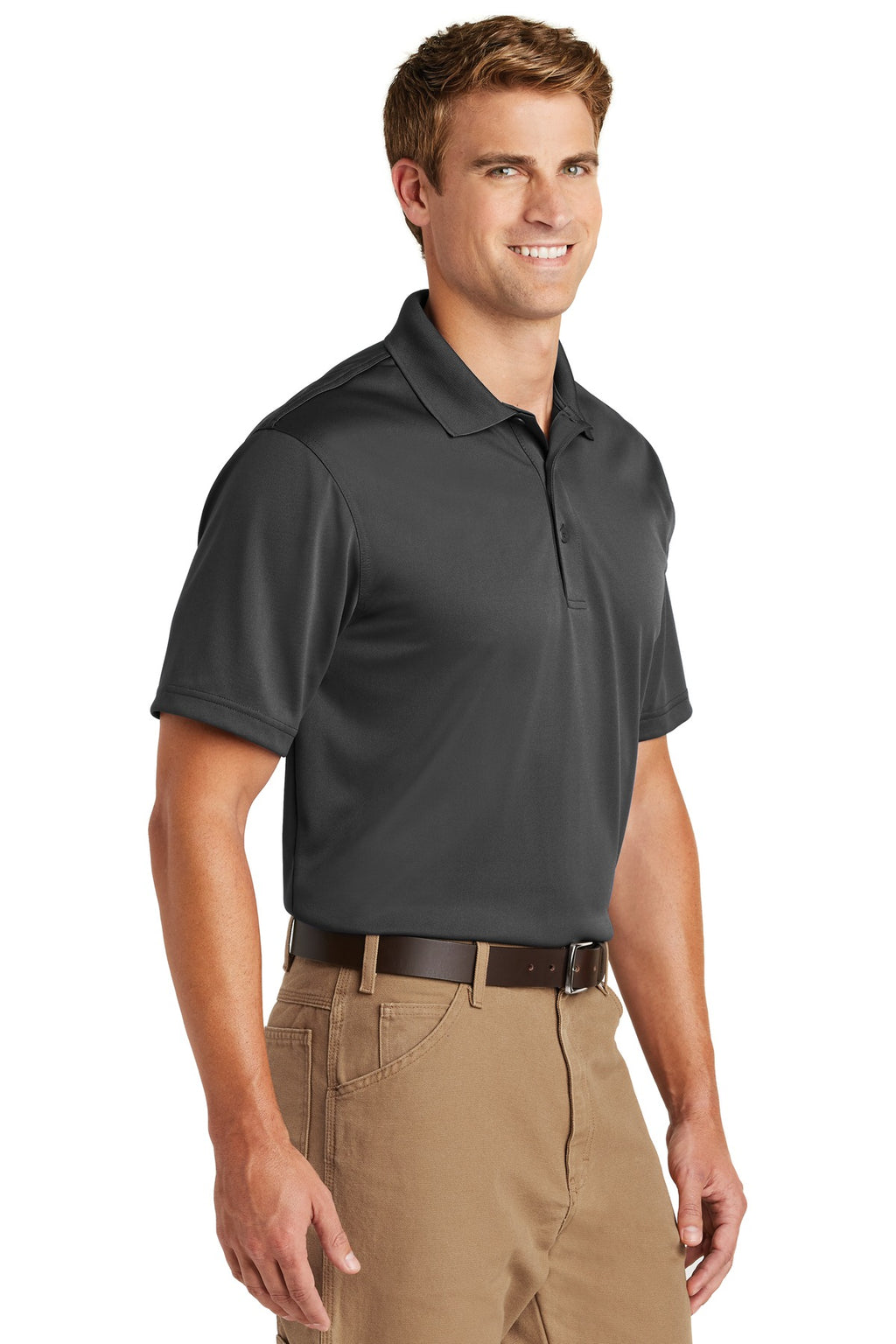 CornerStone Tall Select Snag-Proof Polo. TLCS412 - Charcoal - three_q