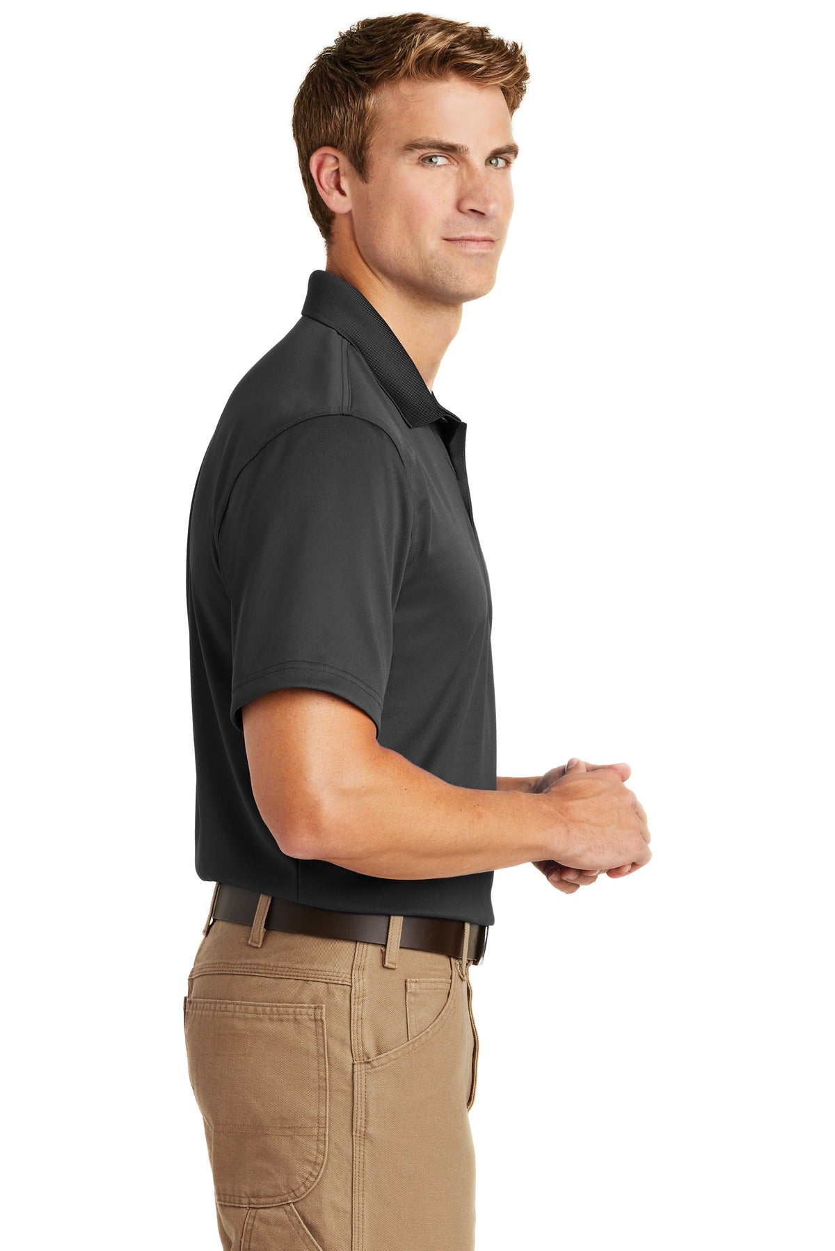 CornerStone Tall Select Snag-Proof Polo. TLCS412 - Charcoal - side