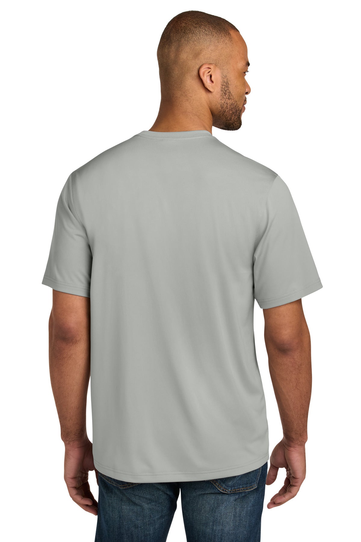 CornerStone Tall Workwear Pro Short Sleeve Pocket Tee TLCS440P - Light Grey - back