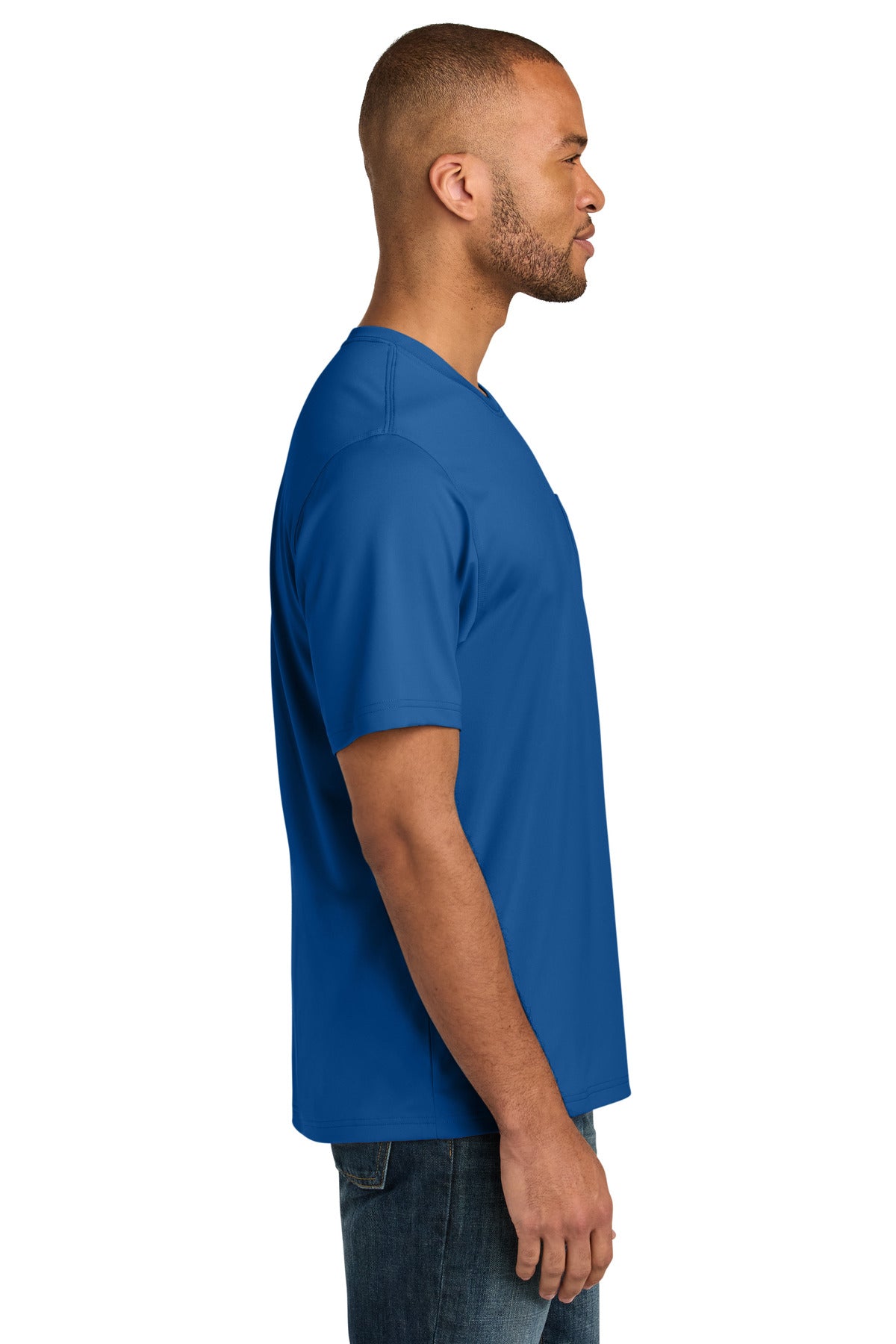 CornerStone Tall Workwear Pro Short Sleeve Pocket Tee TLCS440P - Royal - side