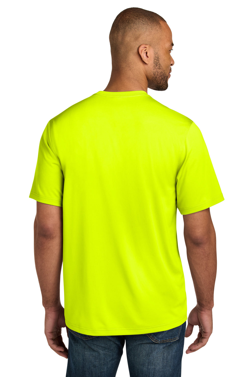 CornerStone Tall Workwear Pro Short Sleeve Pocket Tee TLCS440P - Safety Yellow - back