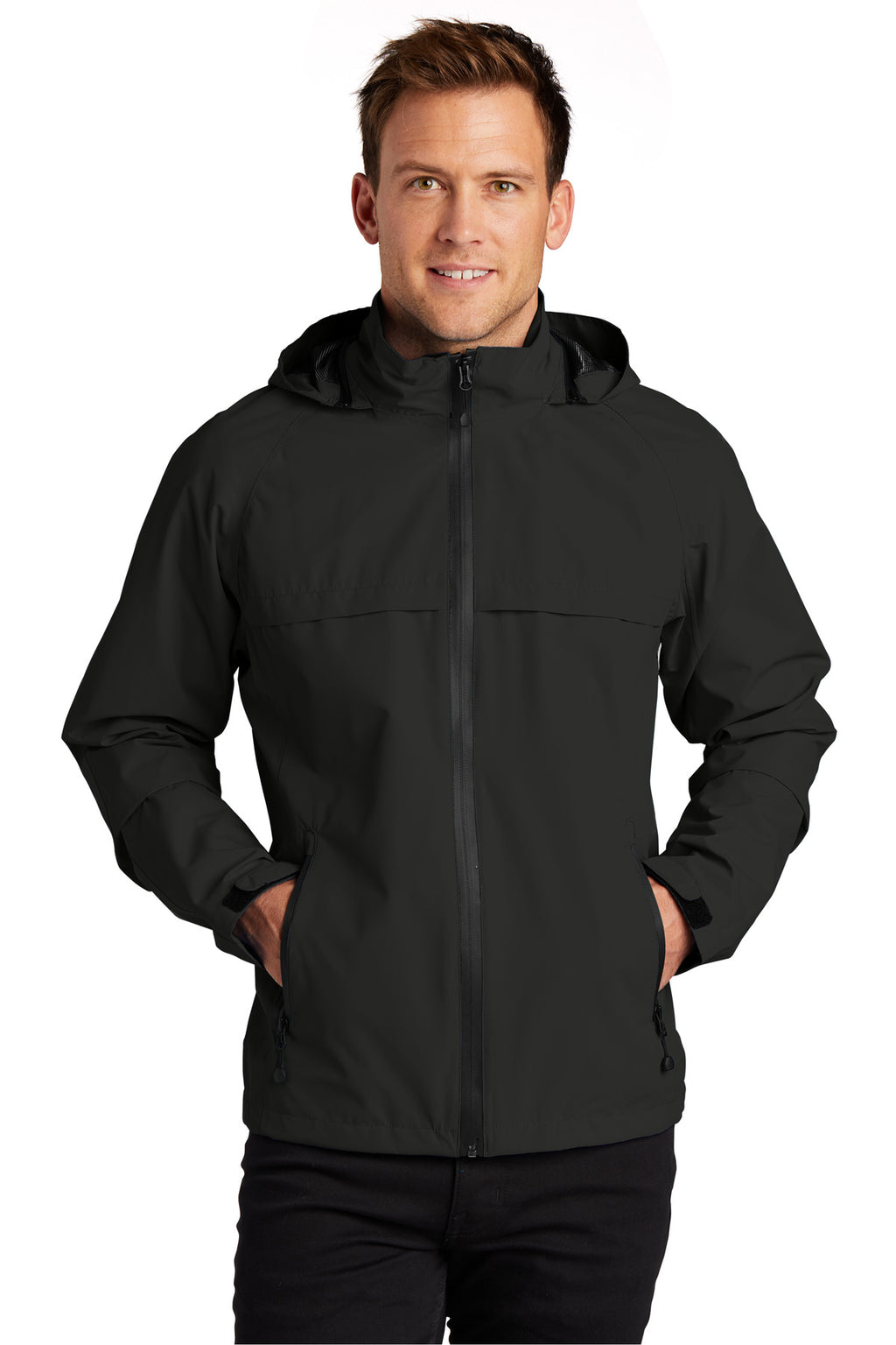 Port Authority Tall Torrent Waterproof Jacket TLJ333 - Black - front