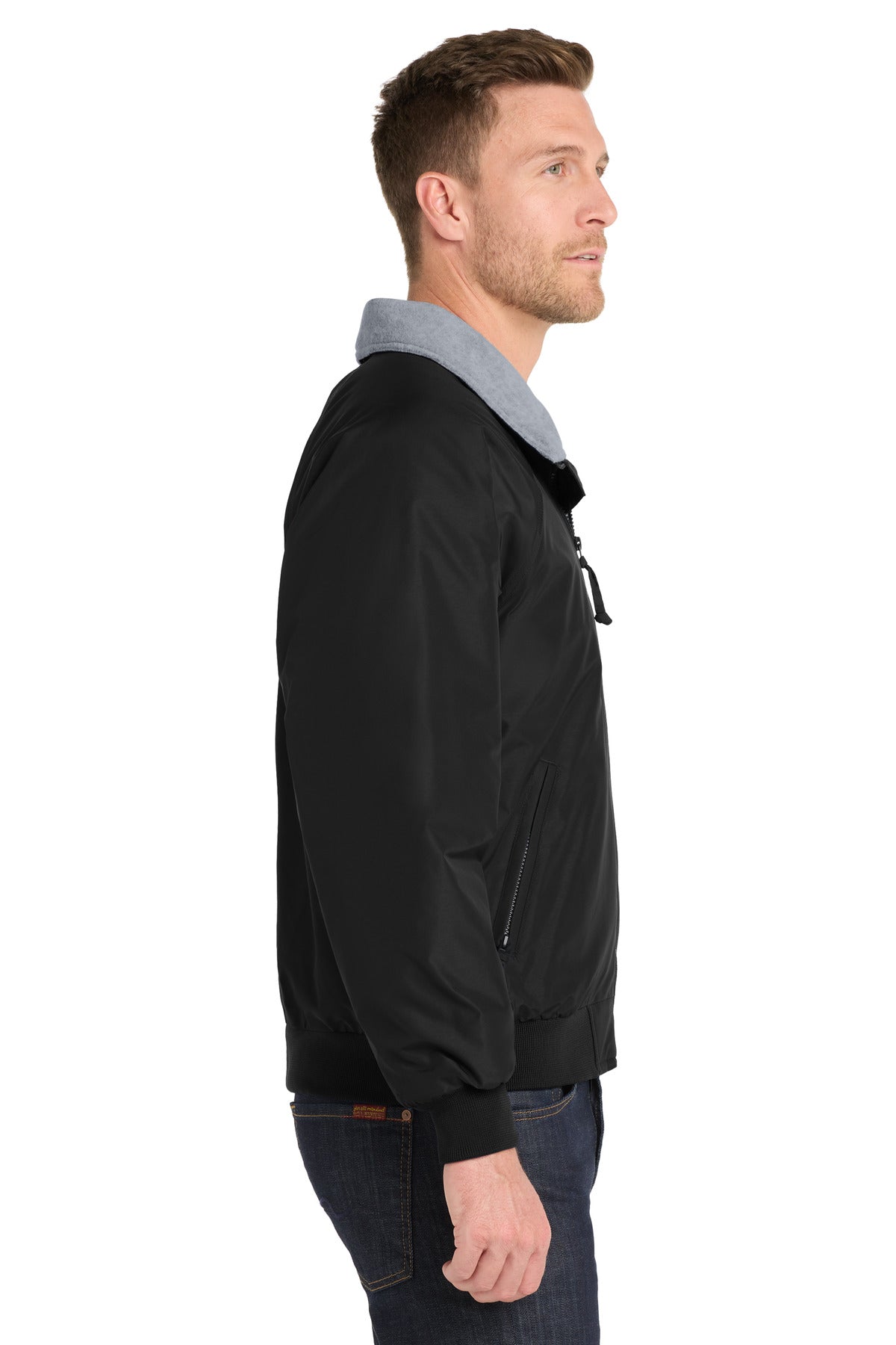 Port Authority Tall Challenger Jacket. TLJ754 - True Black/ Grey - side