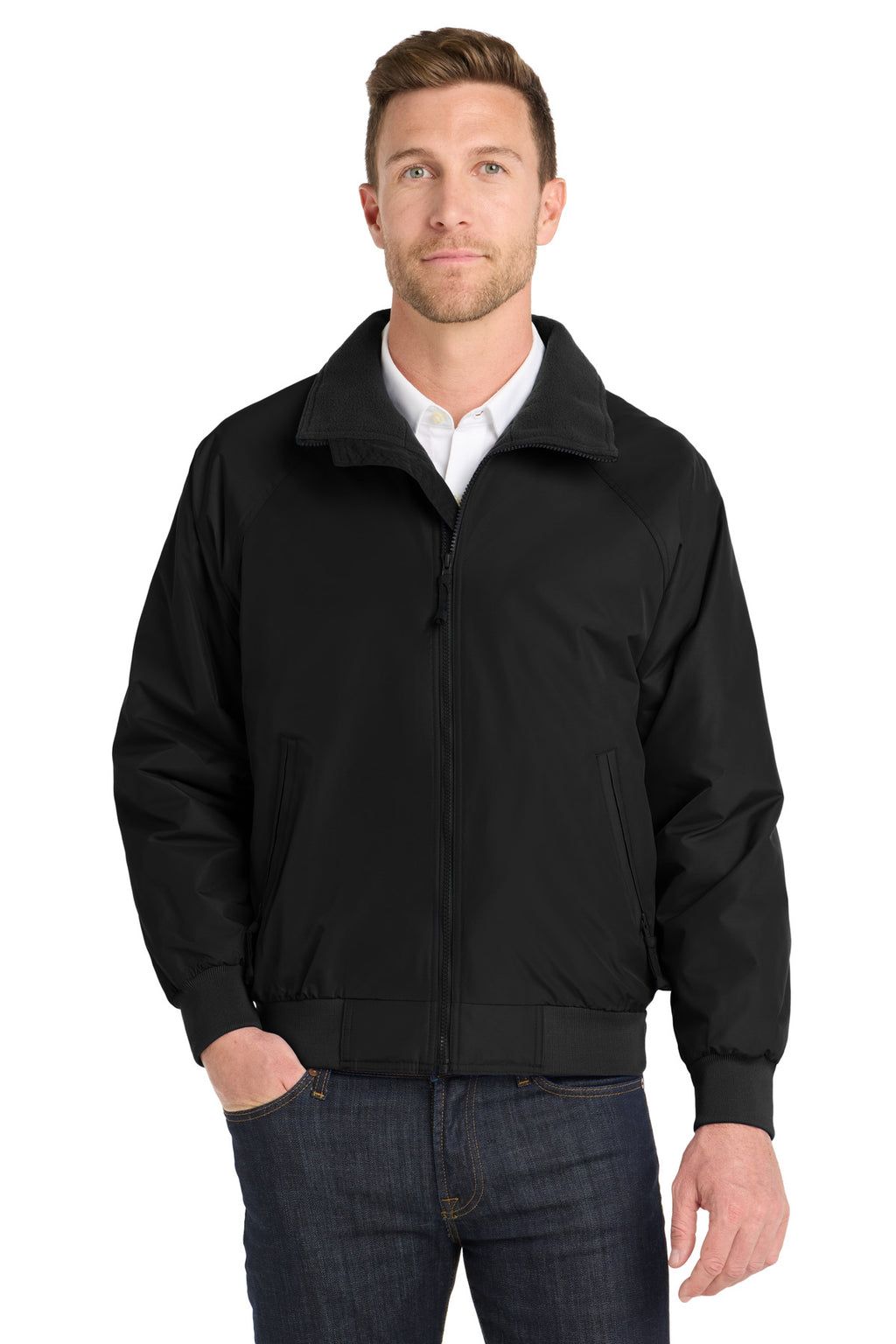 Port Authority Tall Challenger Jacket. TLJ754 - True Black/ True Black - front