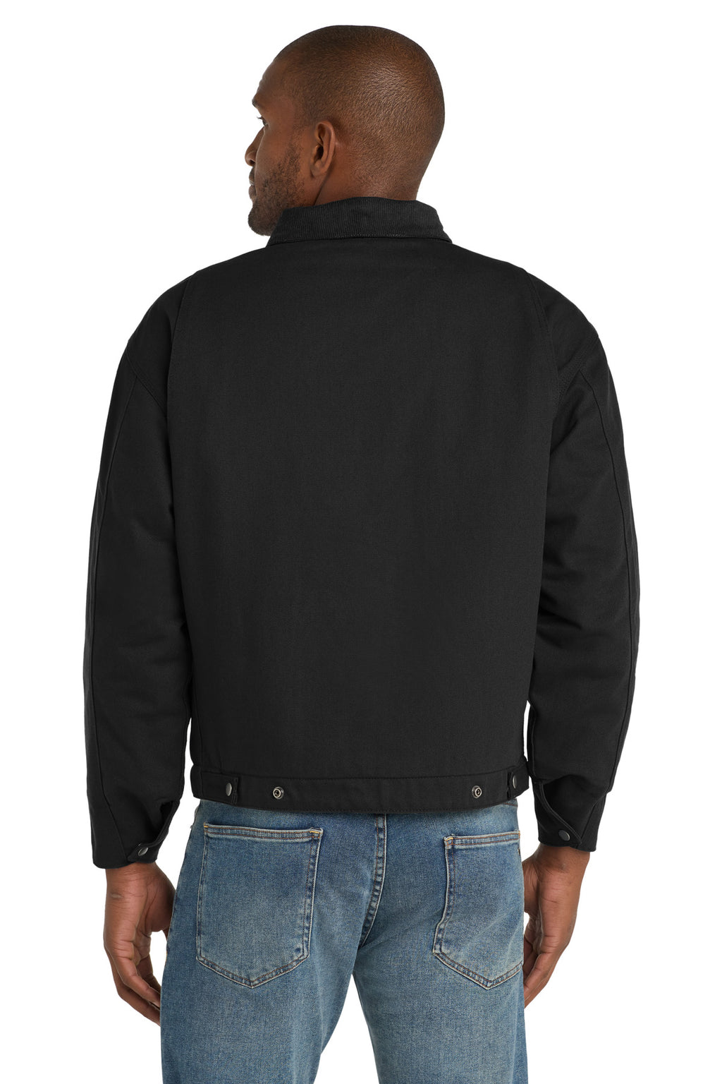 CornerStone Tall Duck Cloth Work Jacket. TLJ763 - Black - back