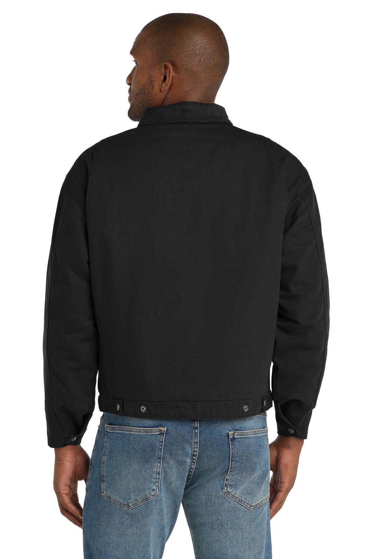 CornerStone Tall Duck Cloth Work Jacket. TLJ763 - Black - back