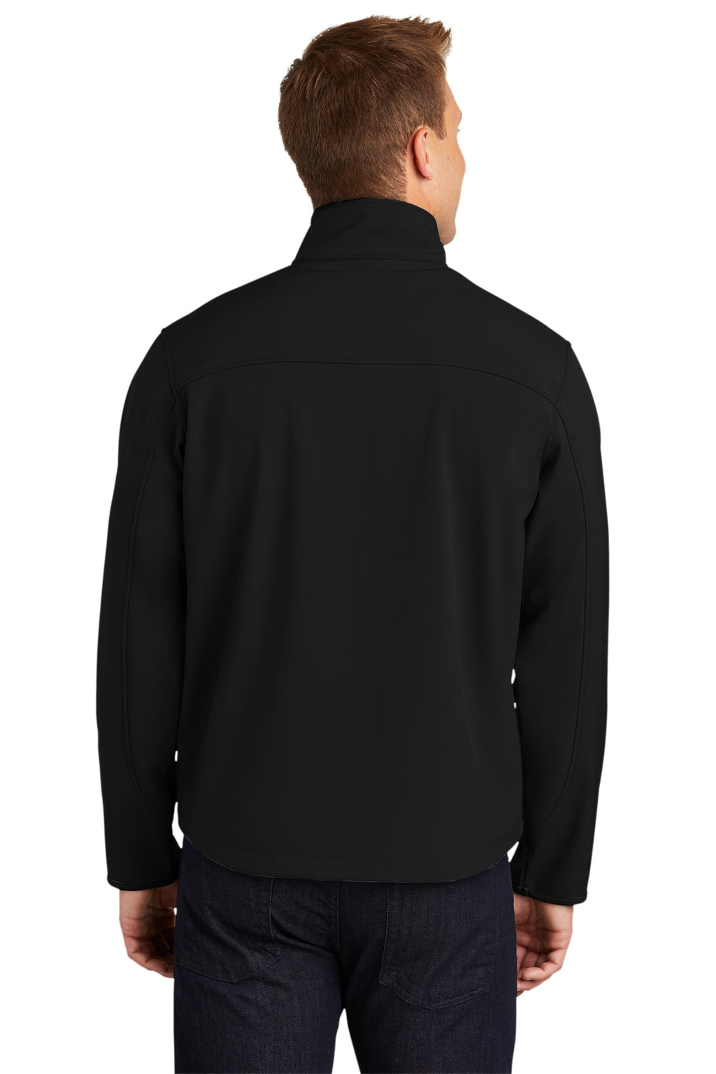 Port Authority Tall Glacier Soft Shell Jacket. TLJ790 - Black/ Chrome - back