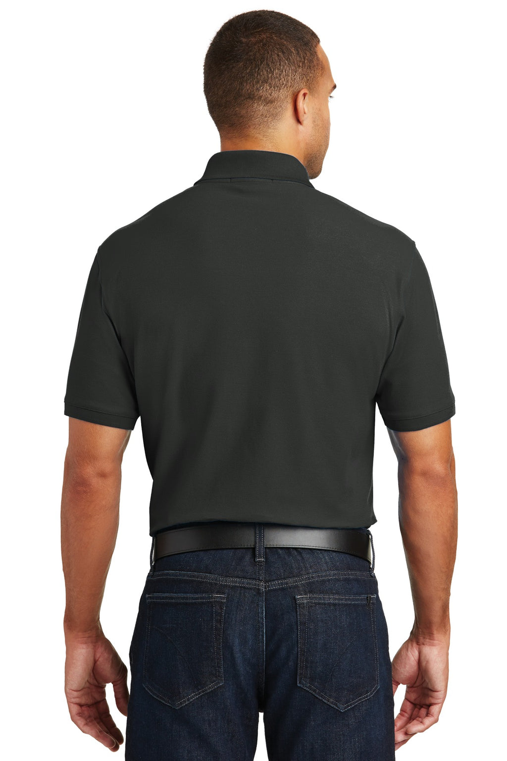 Port Authority Tall Core Classic Pique Polo. TLK100 - Deep Black - back