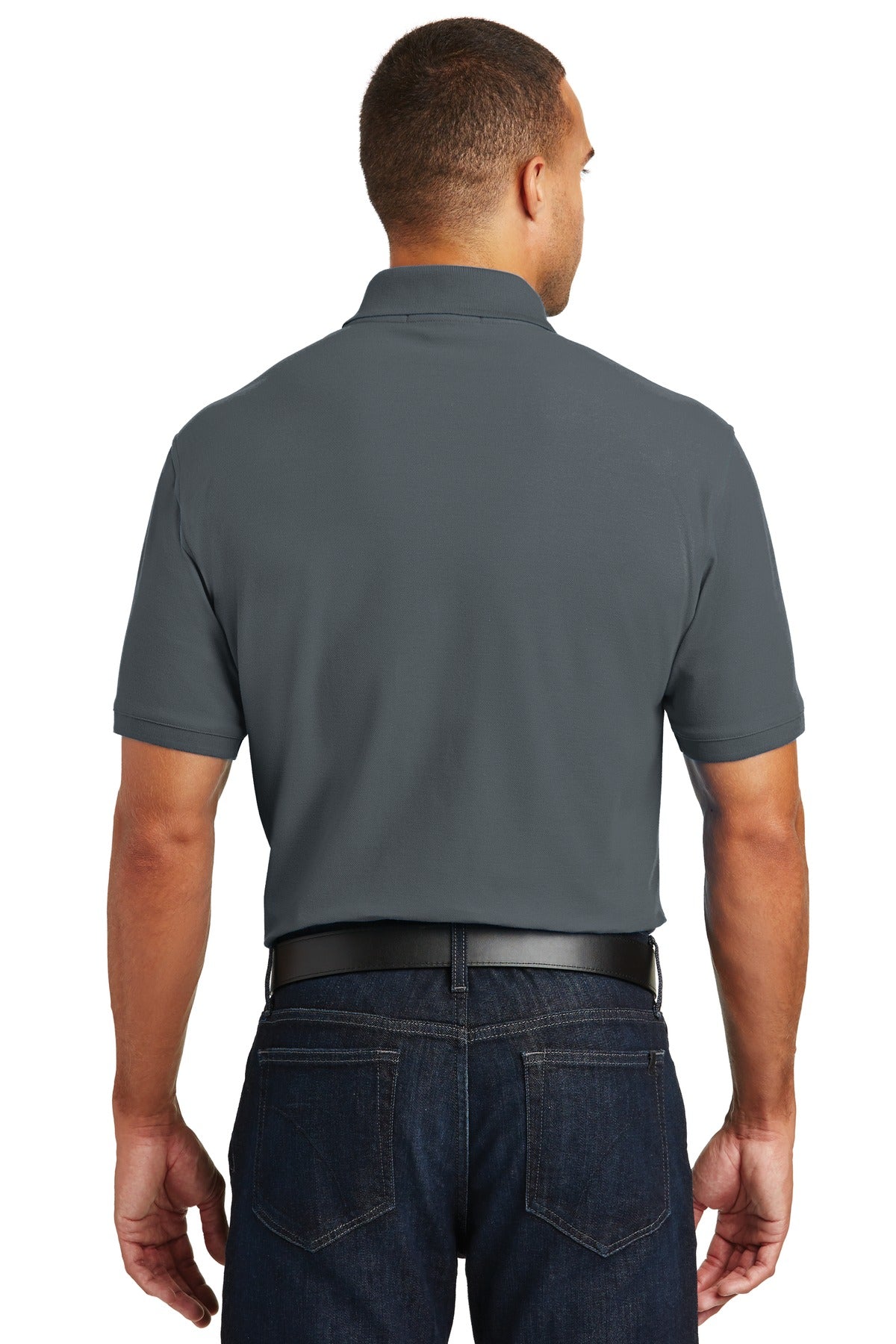 Port Authority Tall Core Classic Pique Polo. TLK100 - Graphite - back