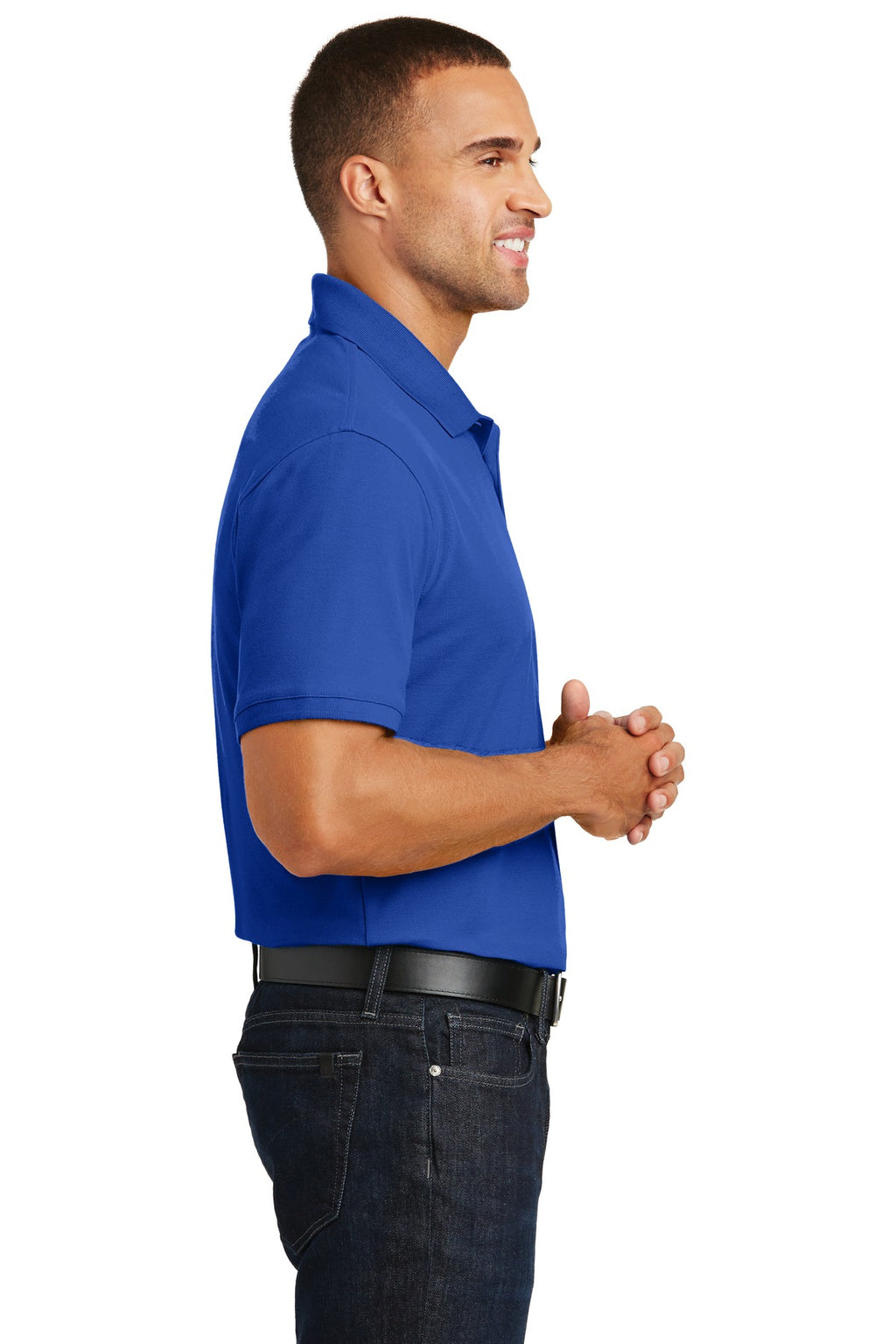 Port Authority Tall Core Classic Pique Polo. TLK100 - True Royal - side