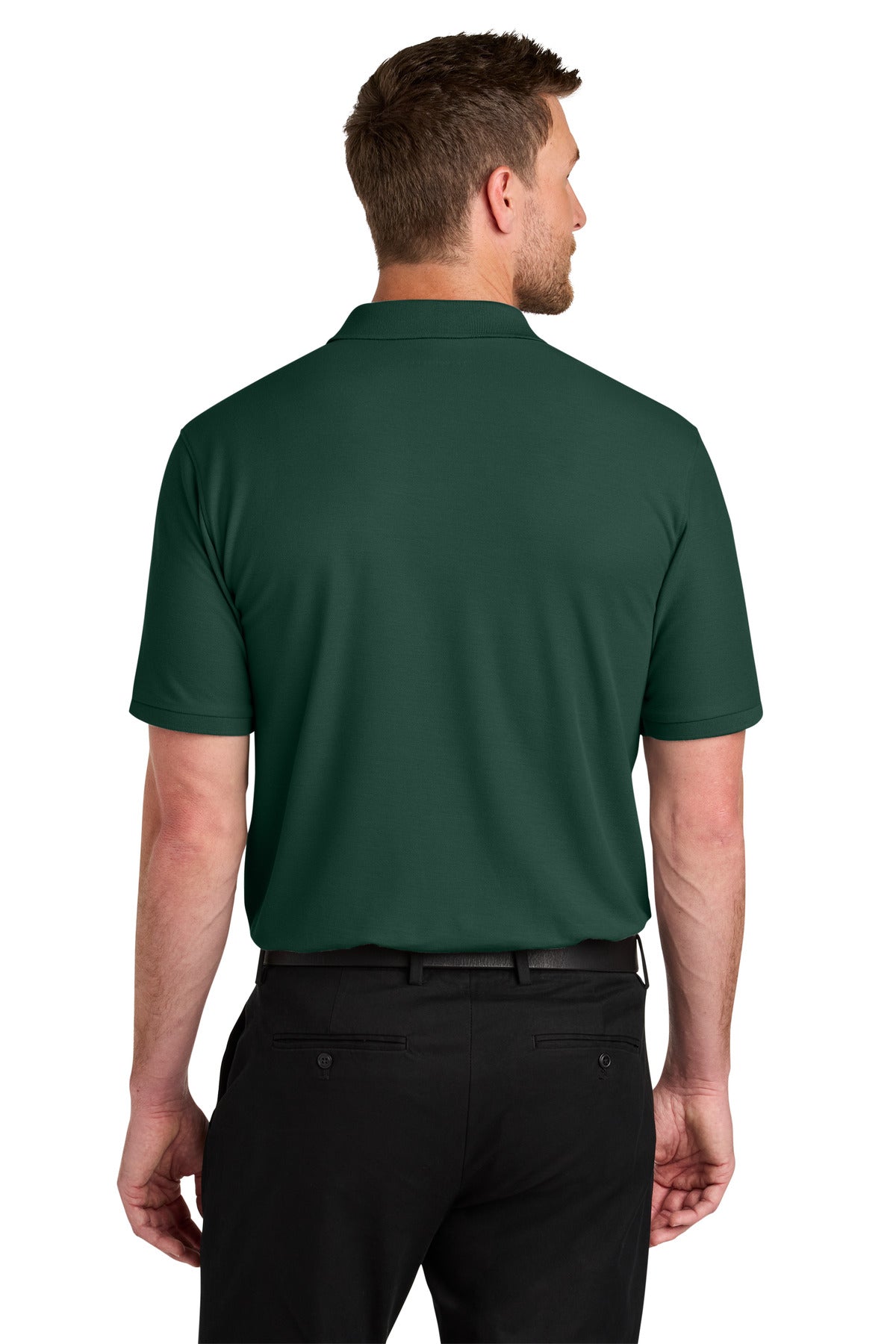 Port Authority Tall Wearever Signature Pique Polo TLK200 - Dark Green - back