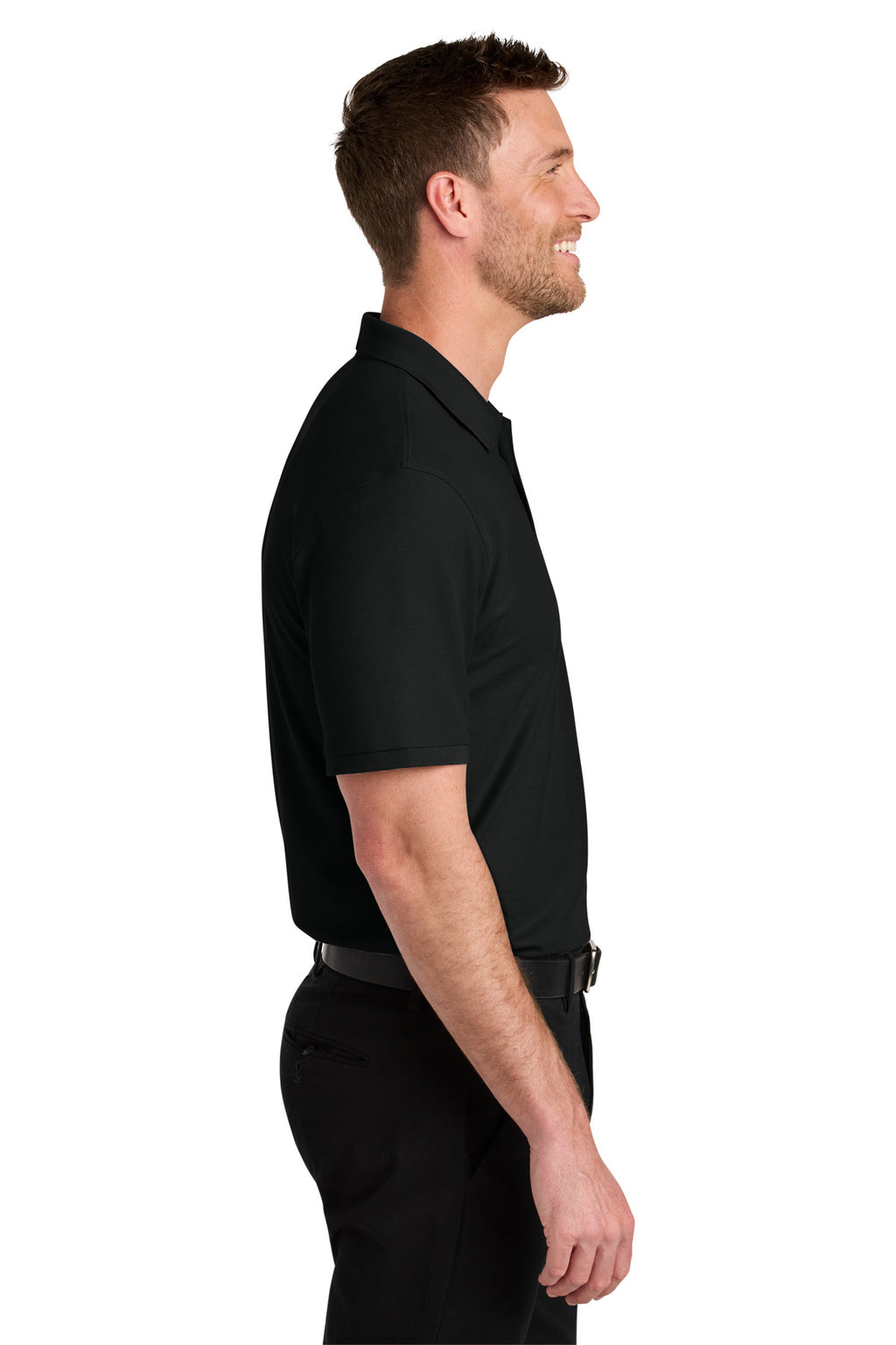 Port Authority Tall Wearever Signature Pique Polo TLK200 - Deep Black - side