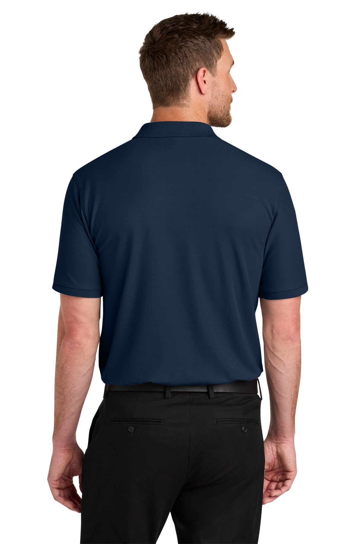Port Authority Tall Wearever Signature Pique Polo TLK200 - River Blue Navy - back