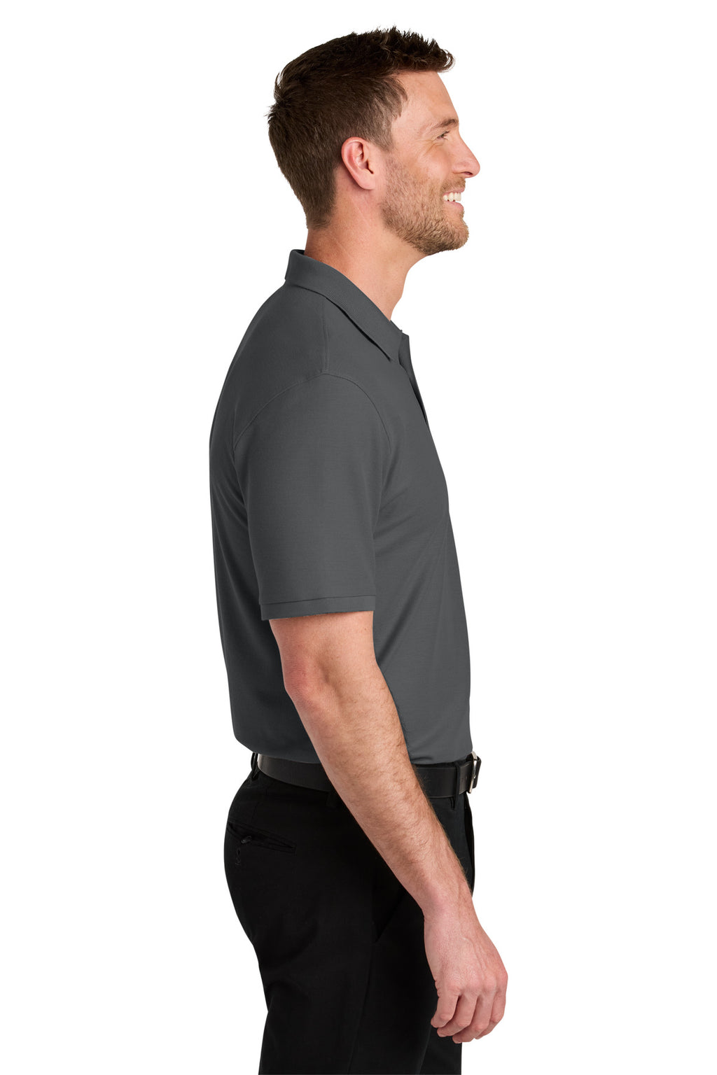 Port Authority Tall Wearever Signature Pique Polo TLK200 - Storm Grey - side