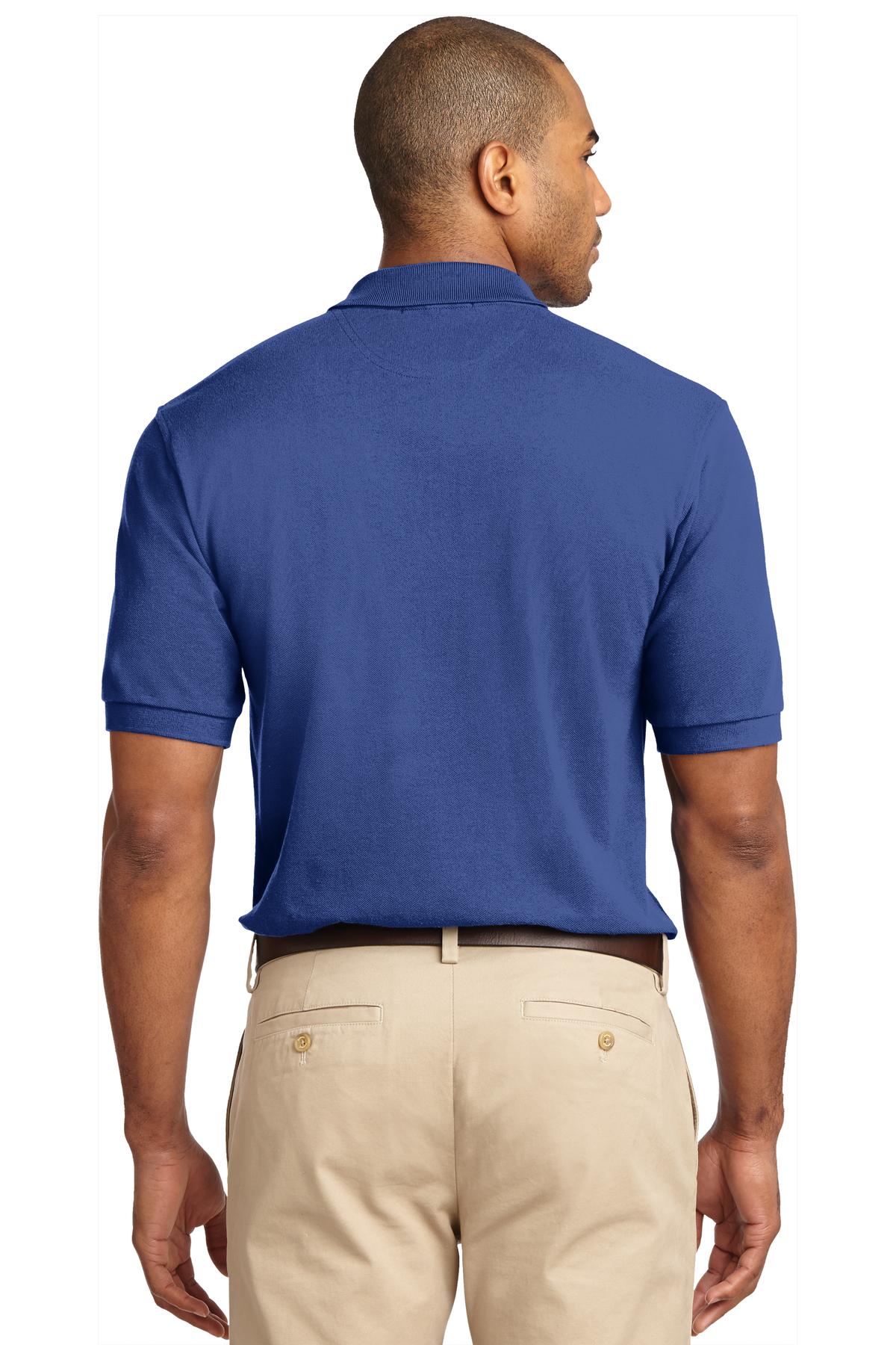 Port Authority Tall Heavyweight Cotton Pique Polo. TLK420 - Royal - back